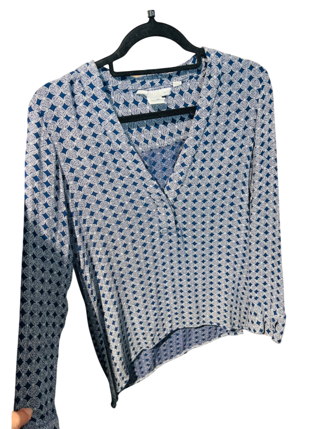 H&M Bluse Blau und Weiß Gr.: S