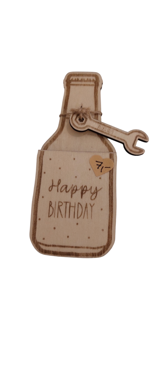 TischGlück Geldflasche "Happy Birthday"