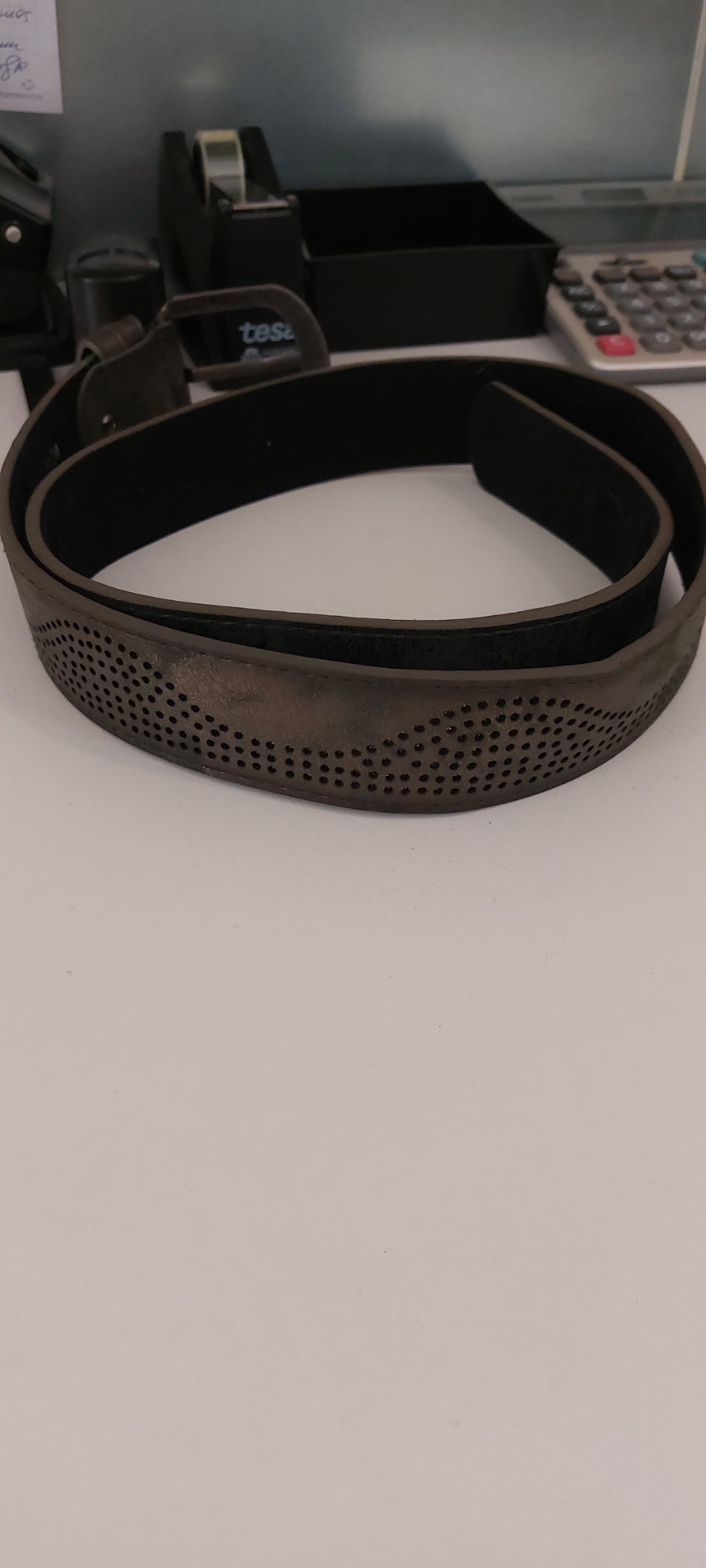 Gürtel Schwarz/Grau Gr.: 95 cm