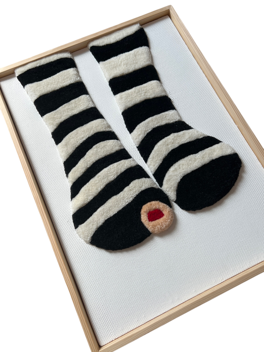 Socken Schwarz und Weiß Gr.:
