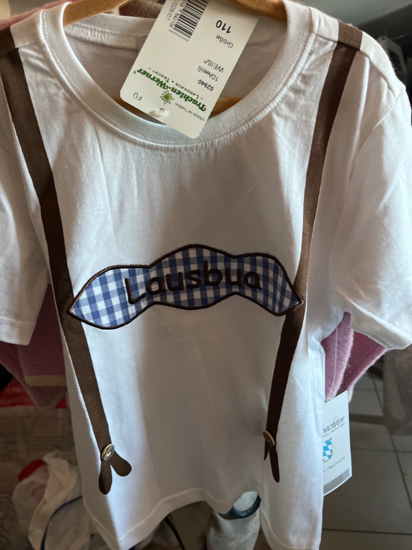 Lausbua T-Shirt Weiß Gr.: 110