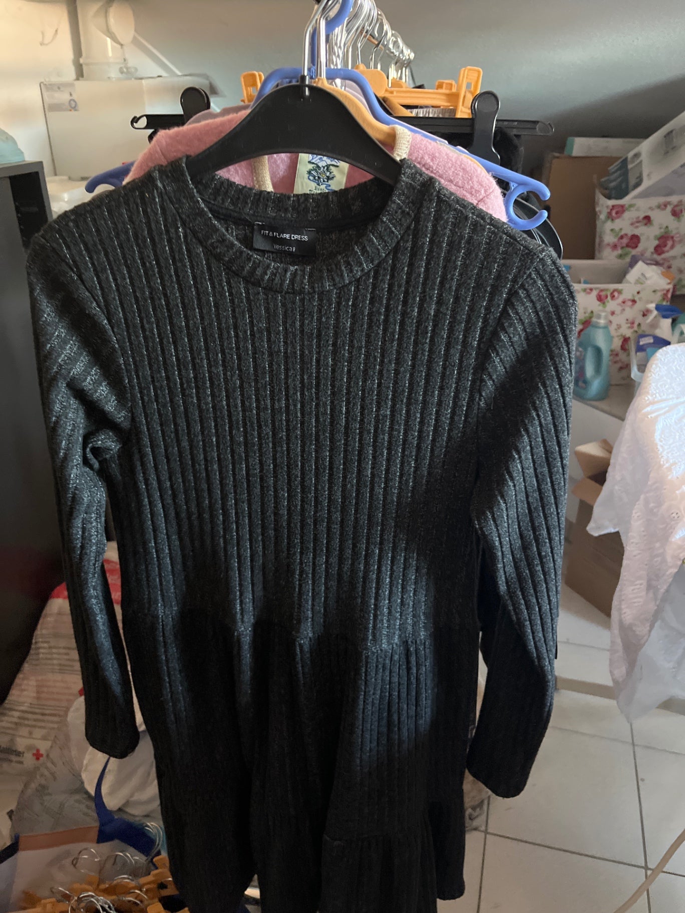 Yessica Strickkleid Dunkelgrau Gr.: S