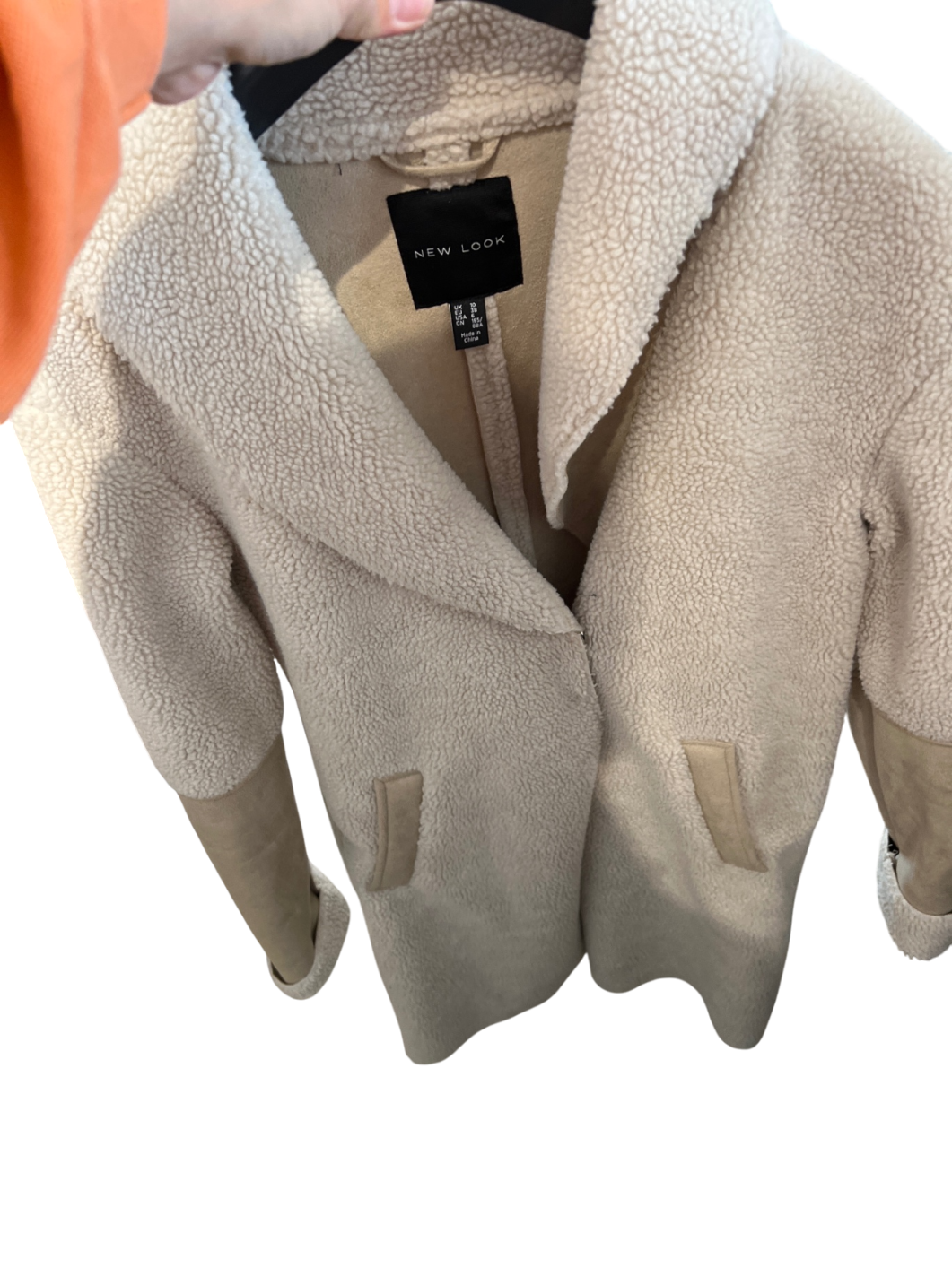 NEW LOOK Teddymantel Creme Gr.: M
