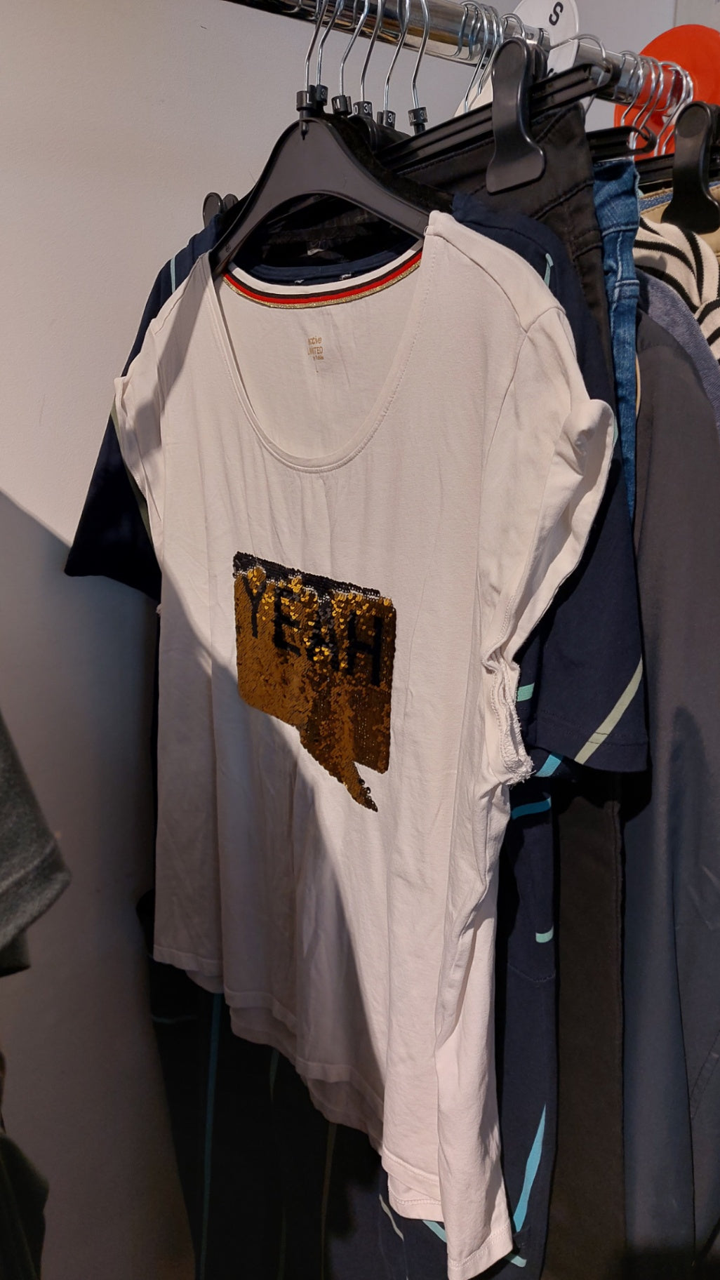 active LIMITED T-Shirt Weiß "yeah" Gr.: L