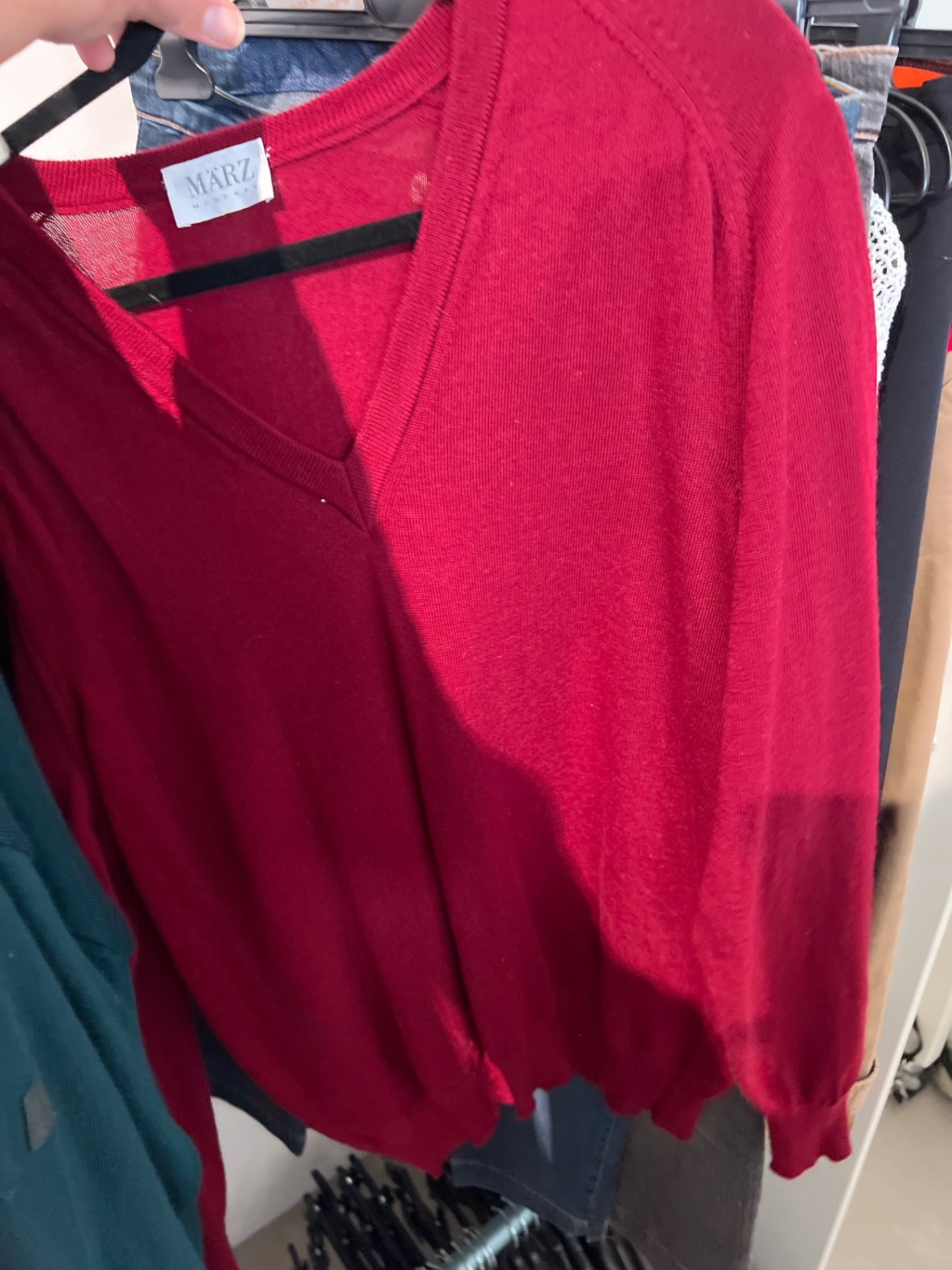 Schurwolle März München Pulli Rot Gr.: L