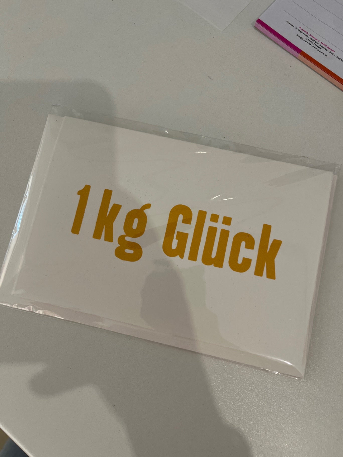 Karte 1 kg Glück Weiß Gr.: