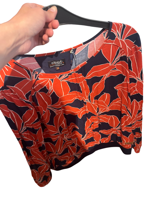 S‘questo Bluse Rot und Blau Gr.: M