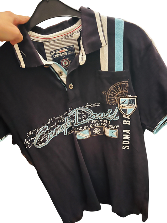 Camp David Polo Shirt Blau Gr.: S
