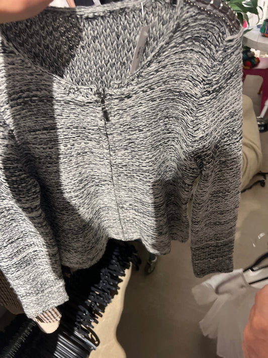Cardigan Schwarz/Grau Gr.: M
