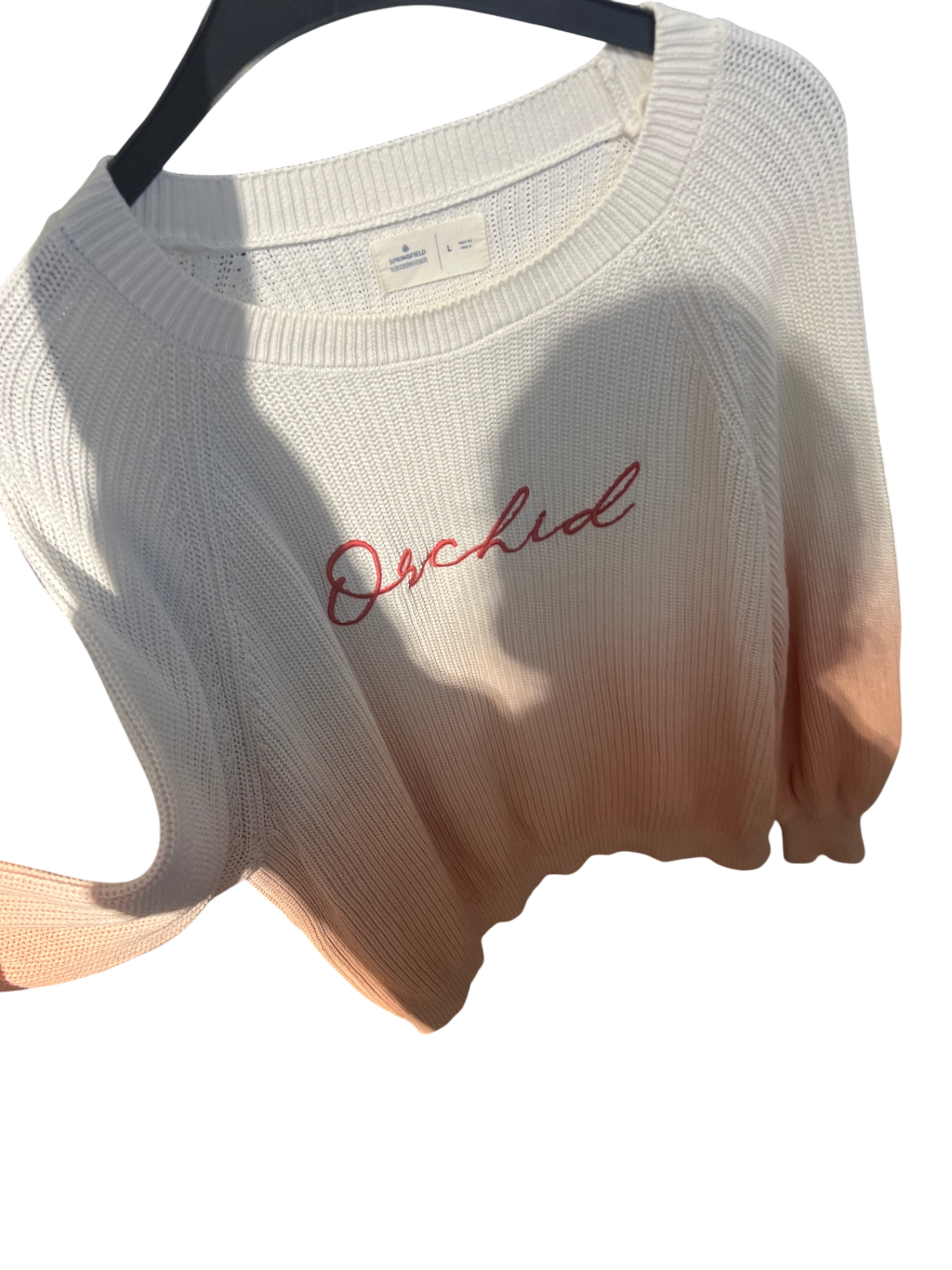 Springfield Pulli Weiß / Pfirsich Gr.: L