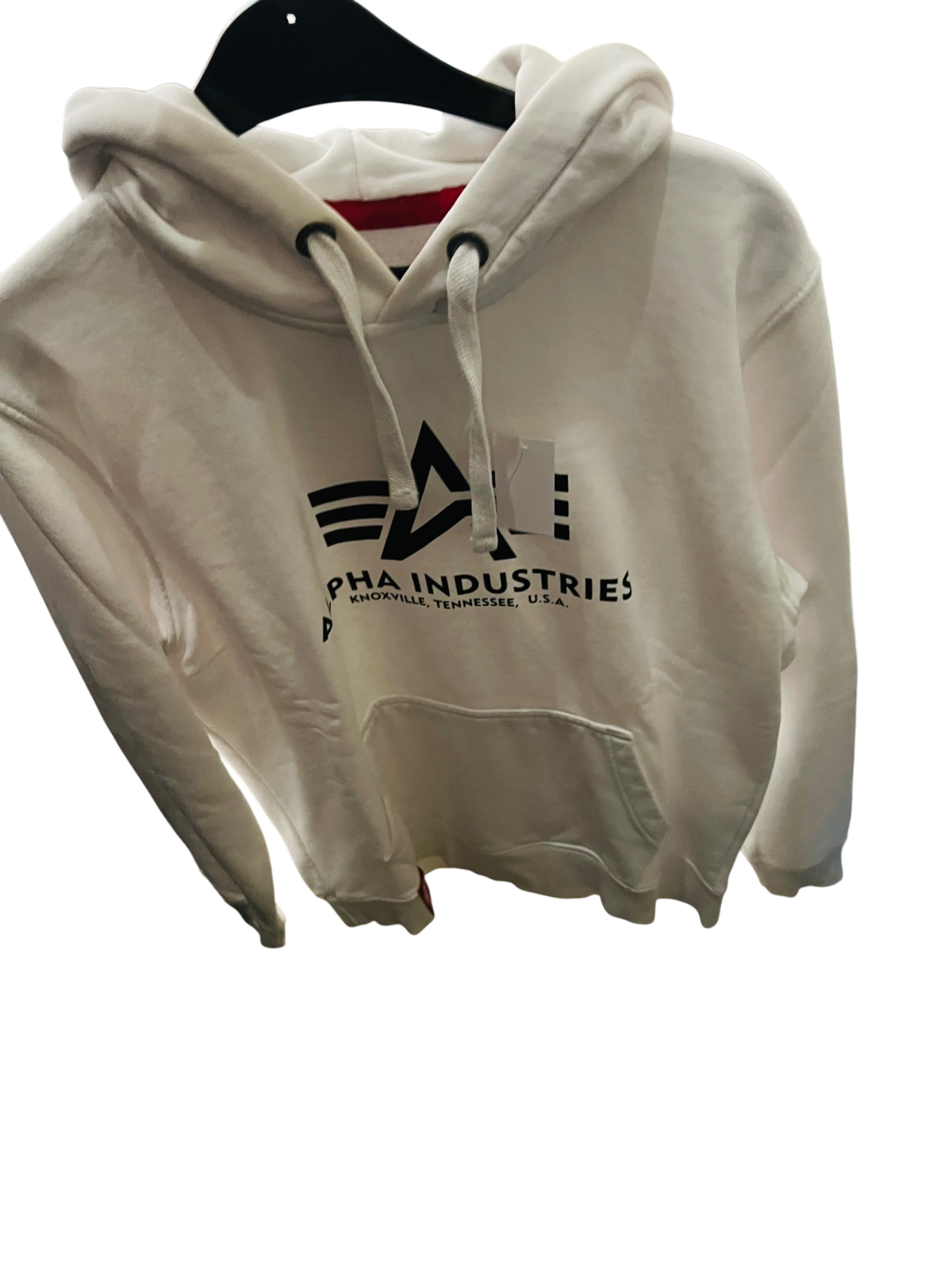 Alpha Industries Hoodie Weiß mit Schwarz Gr.: M