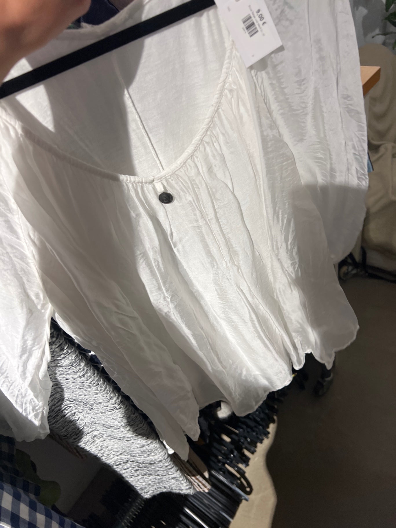 Bluse Beige und Weiß Gr.: M