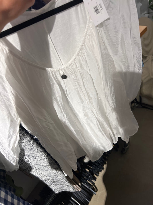 Bluse Beige und Weiß Gr.: M
