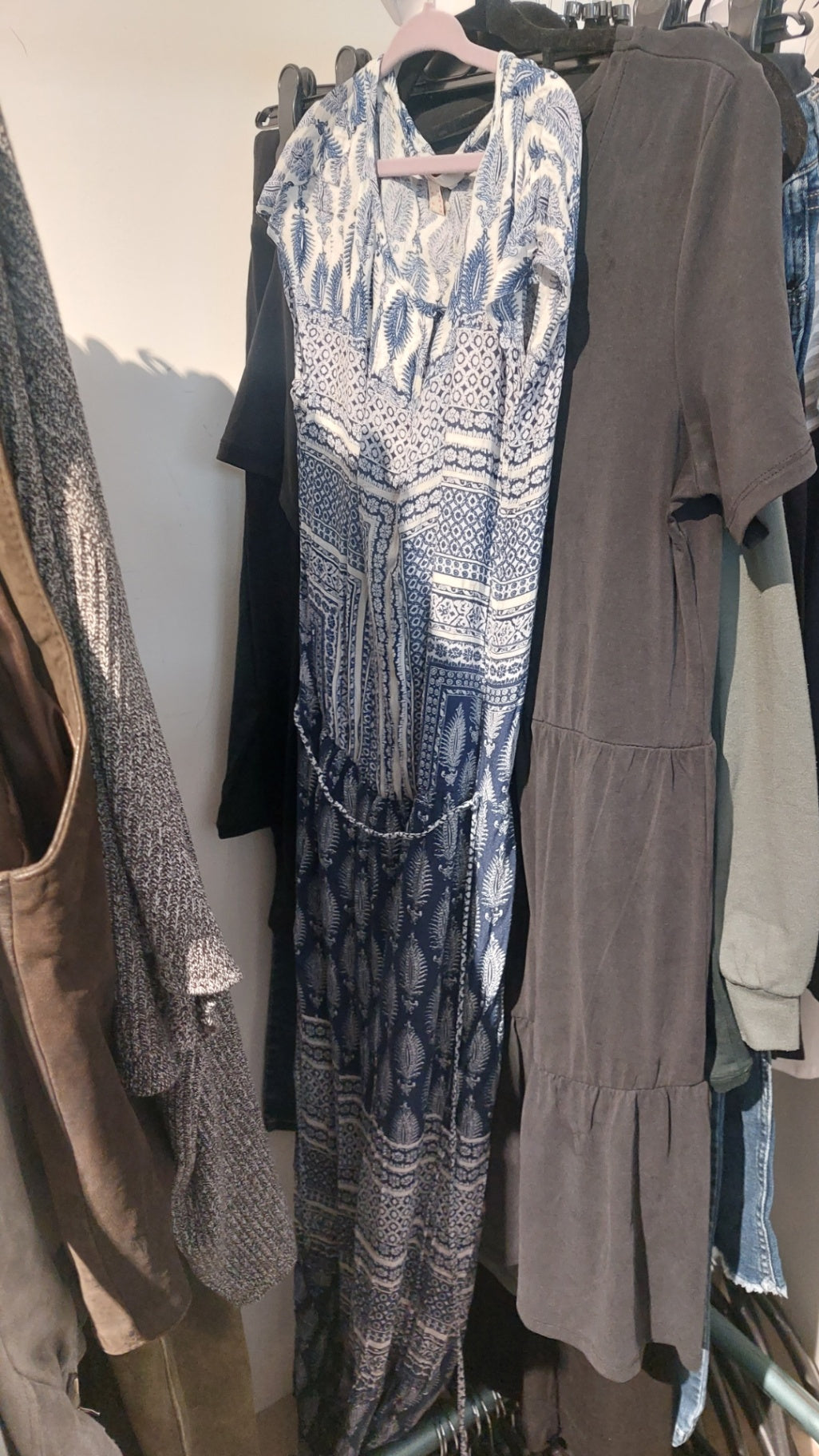Esprit Kleid Blau und Weiß Gr.: XS