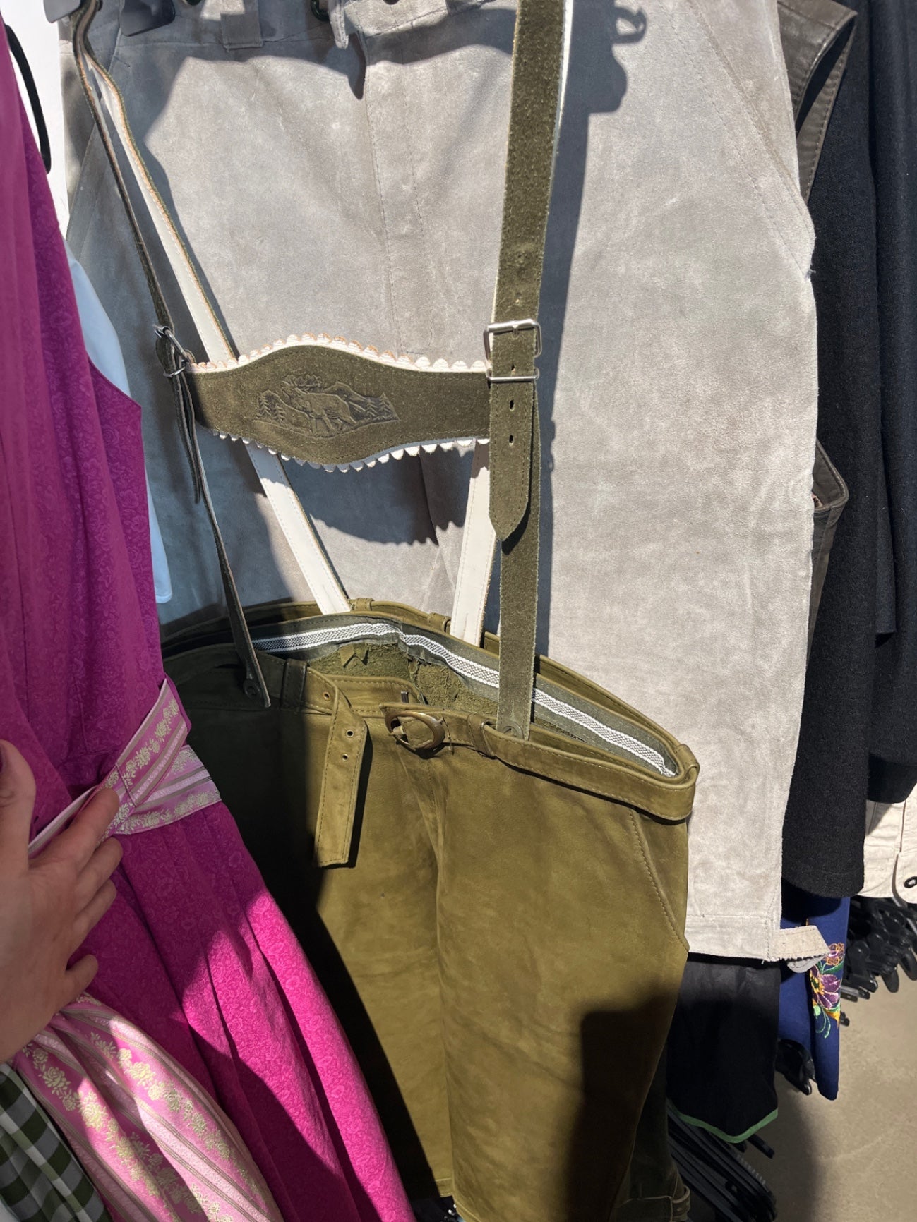 Lederhose Tracht Olivgrün Gr.: ?