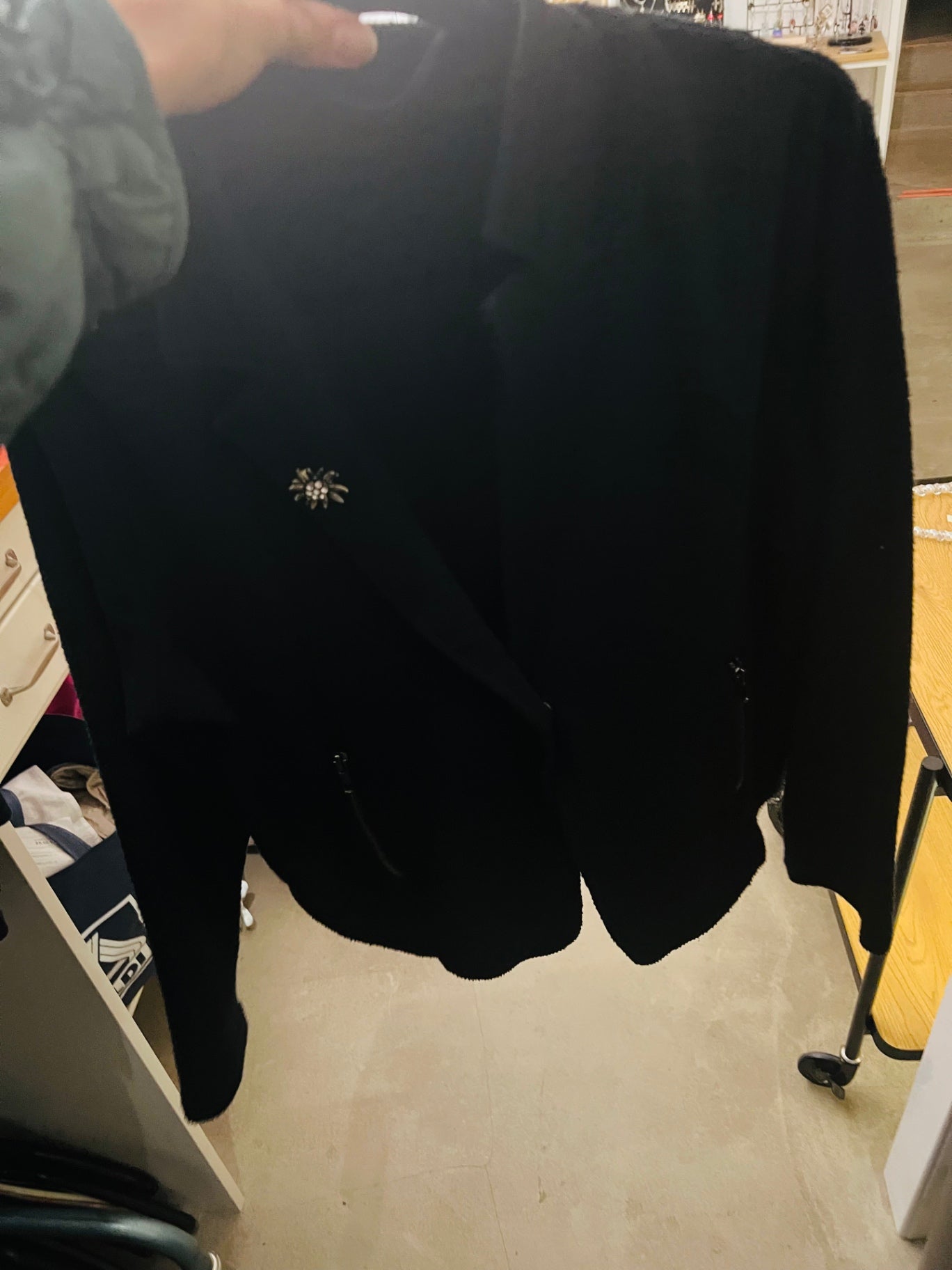 Strickjacke Schwarz Gr.: M/L