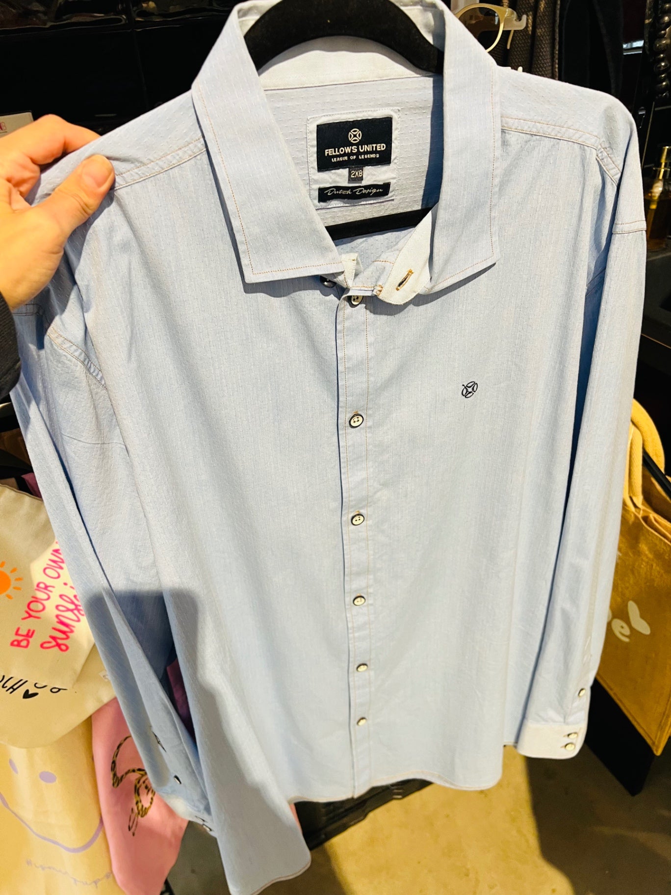 Fellows United Hemd Blau Gr.: 3XL