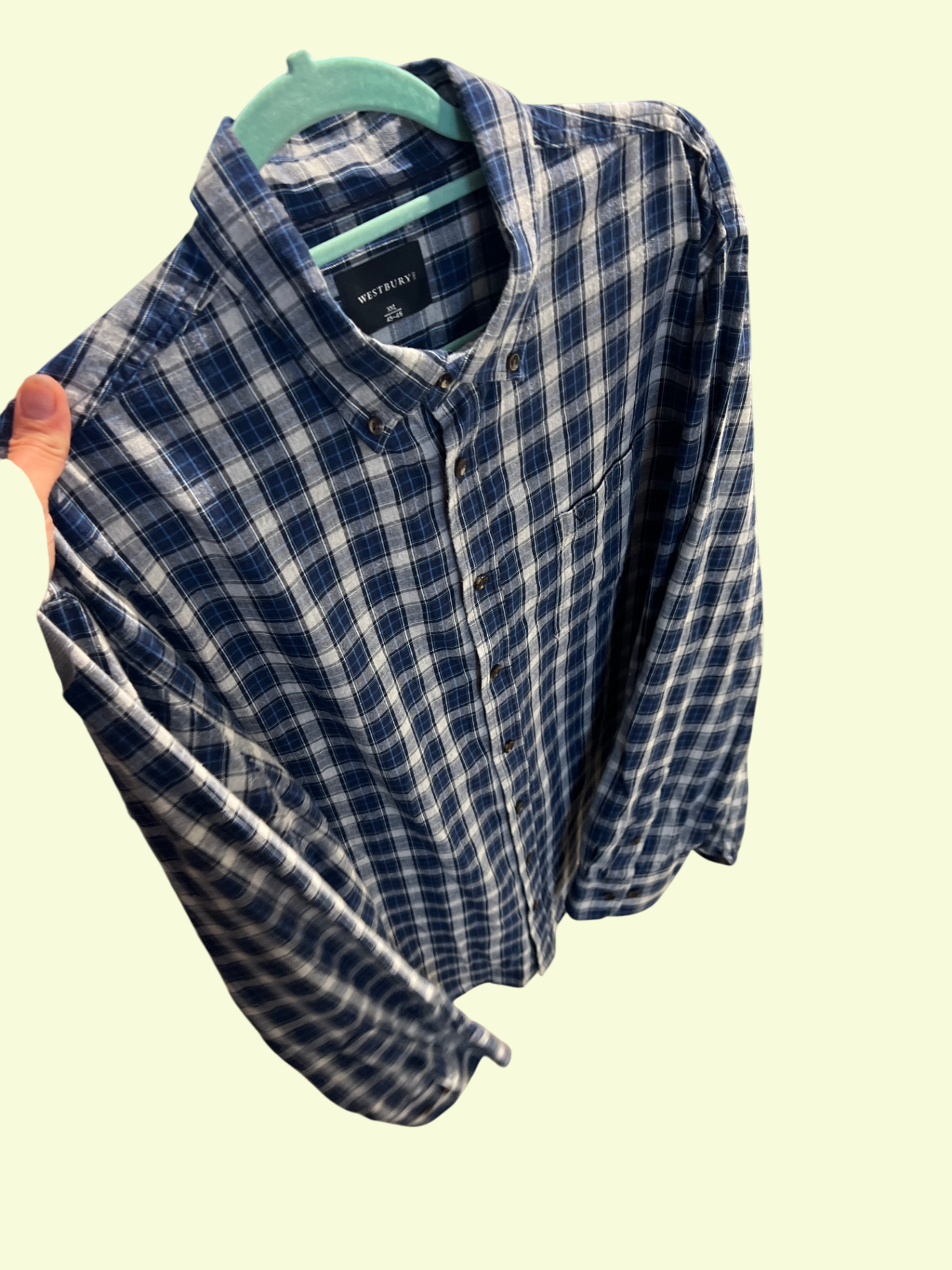 WESTBURY Hemdkleid Blau, Weiß Gr.: XXL