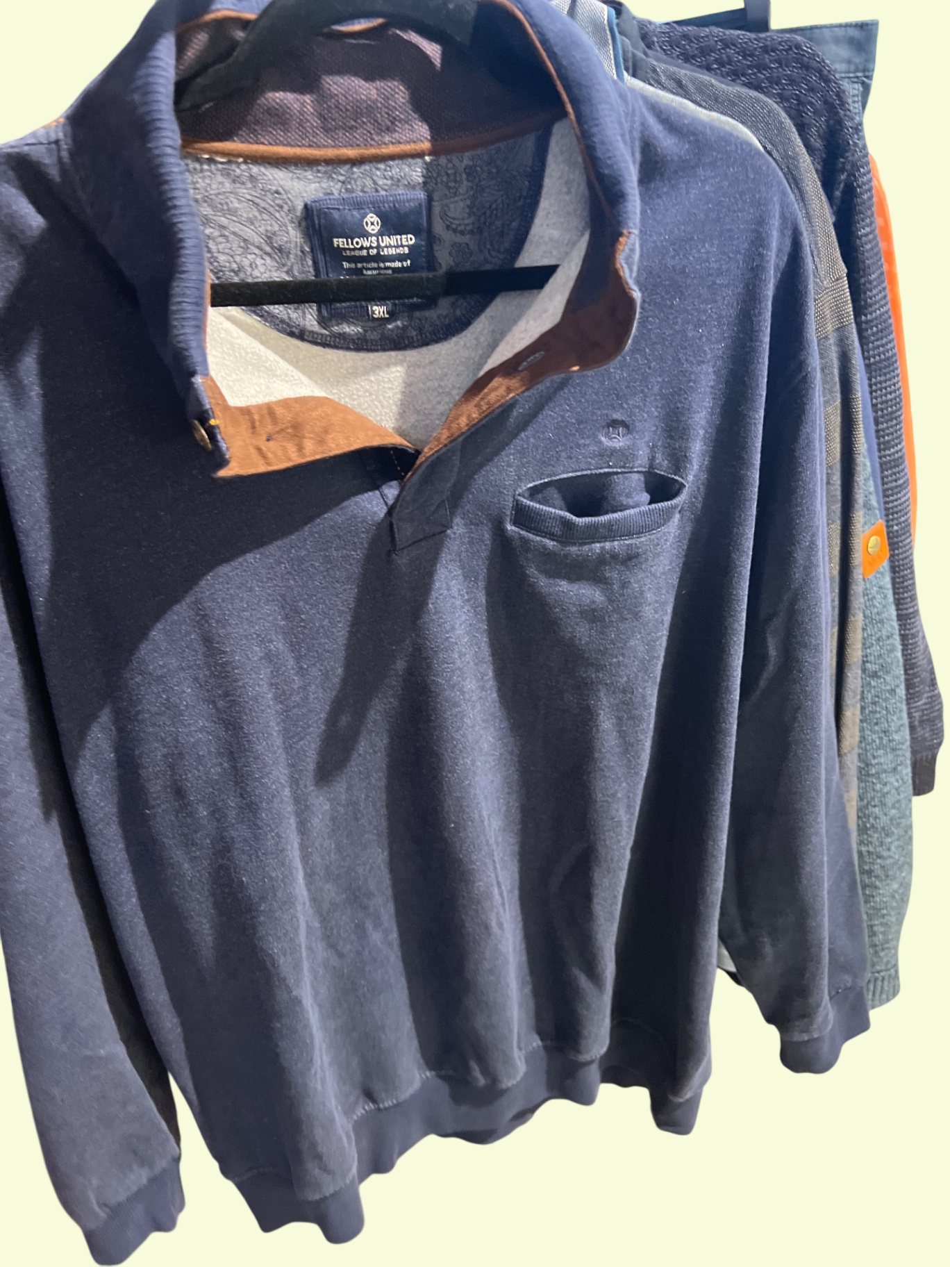 Fellows United Pullover Dunkelblau Gr.: 3XL