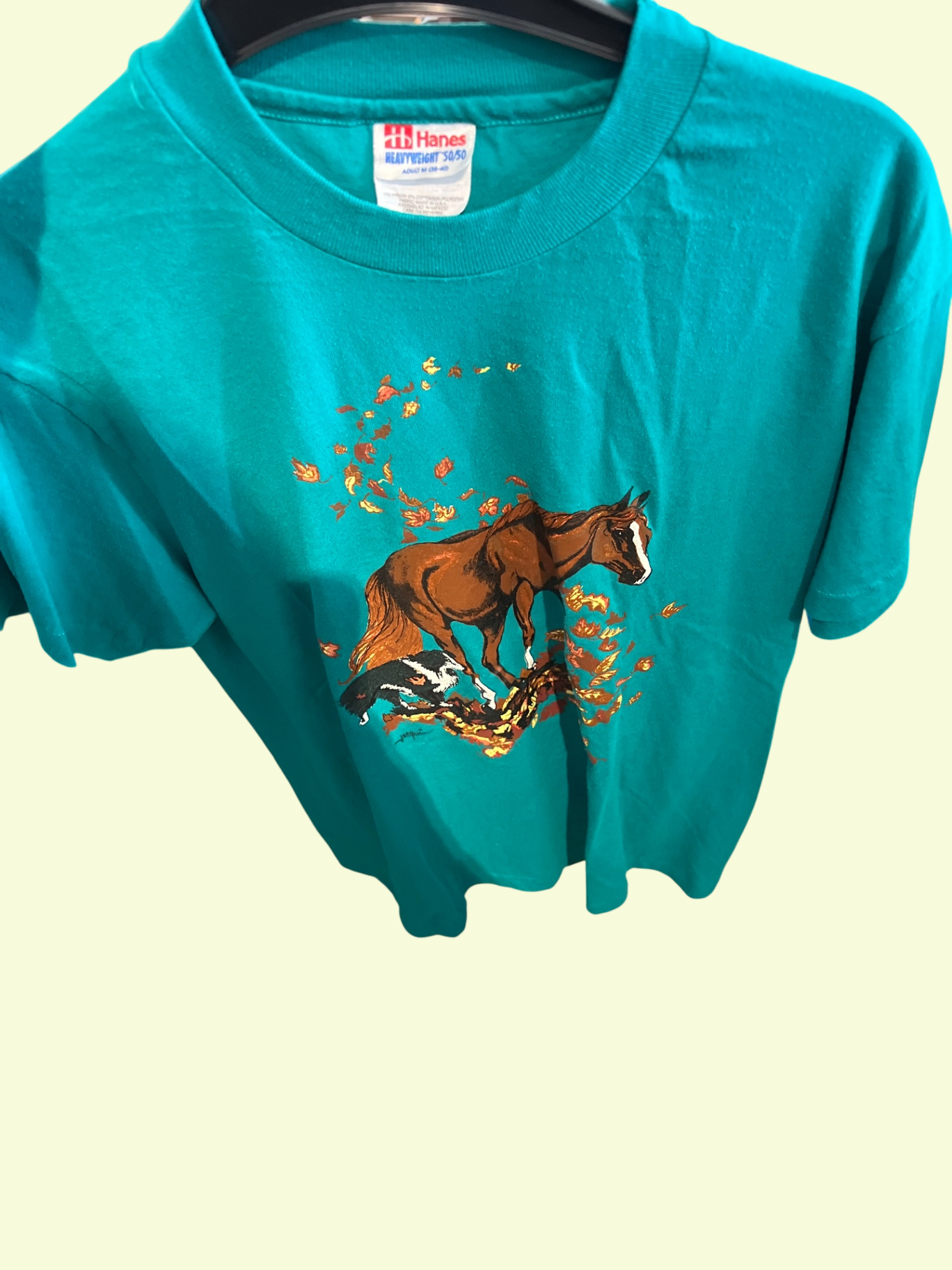 Hanes T-Shirt Türkis Gr.: L
