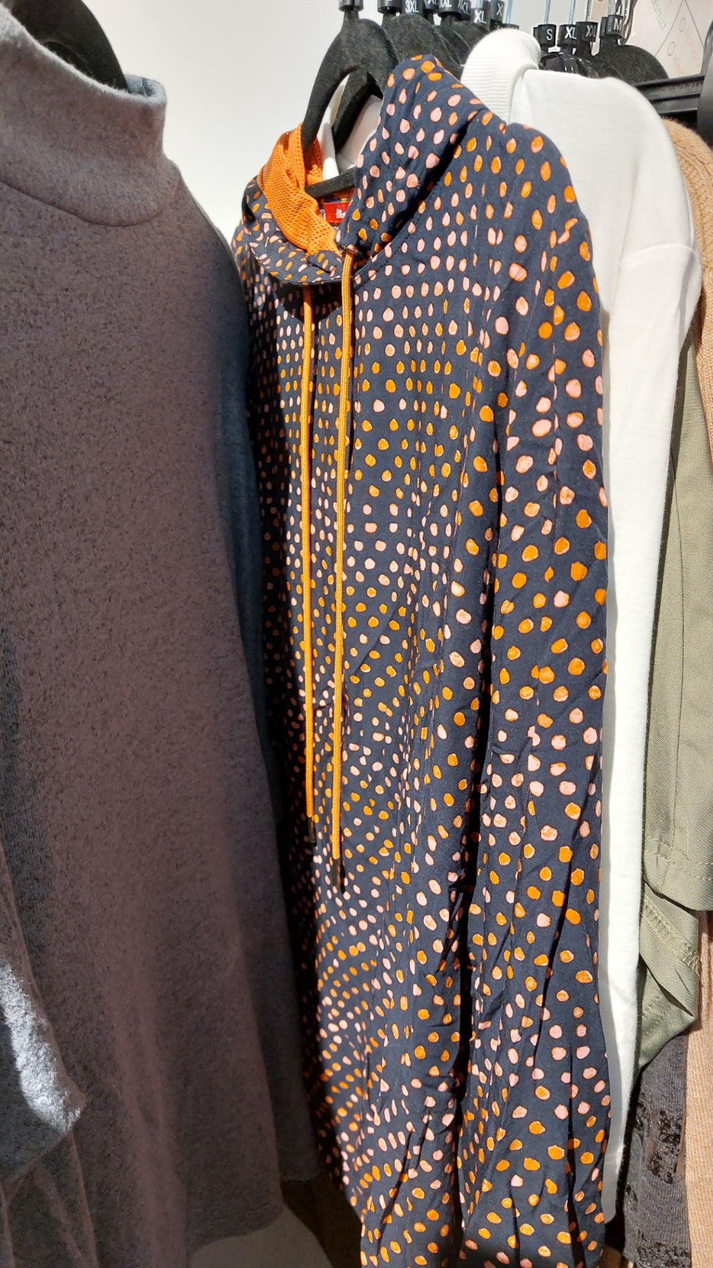 s.Oliver Bluse Dunkelblau/Orange/Rosa Gr.: M
