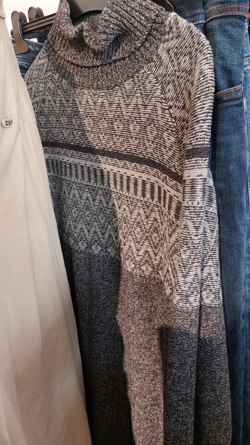 Indicode Pullover Grau und Schwarz Gr.: L