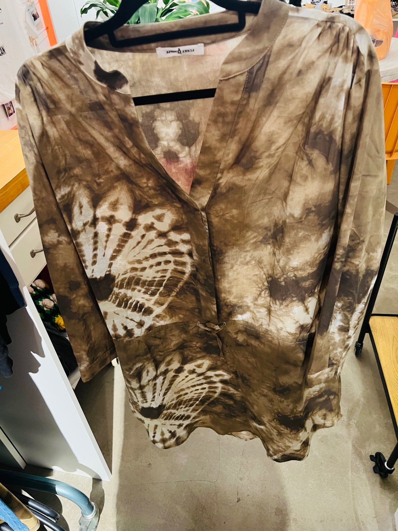 Funky Staff Blusenkleid Braun Gr.: L