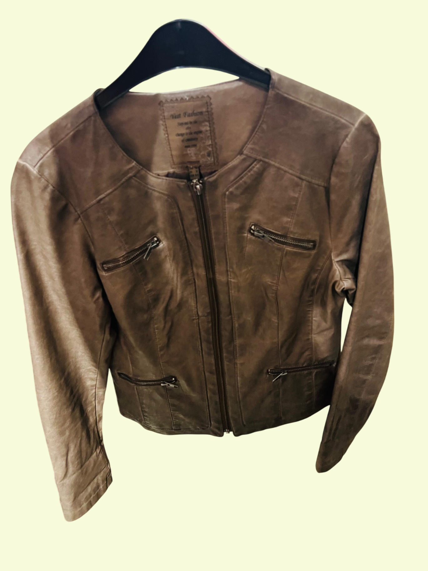 Yest Lederjacke Beige Gr.: M