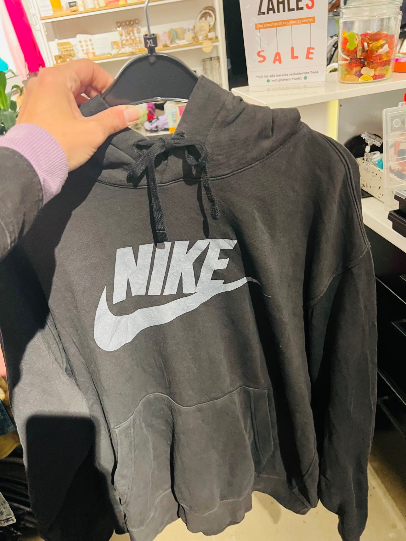 Nike Hoodie Schwarz Gr.: XL