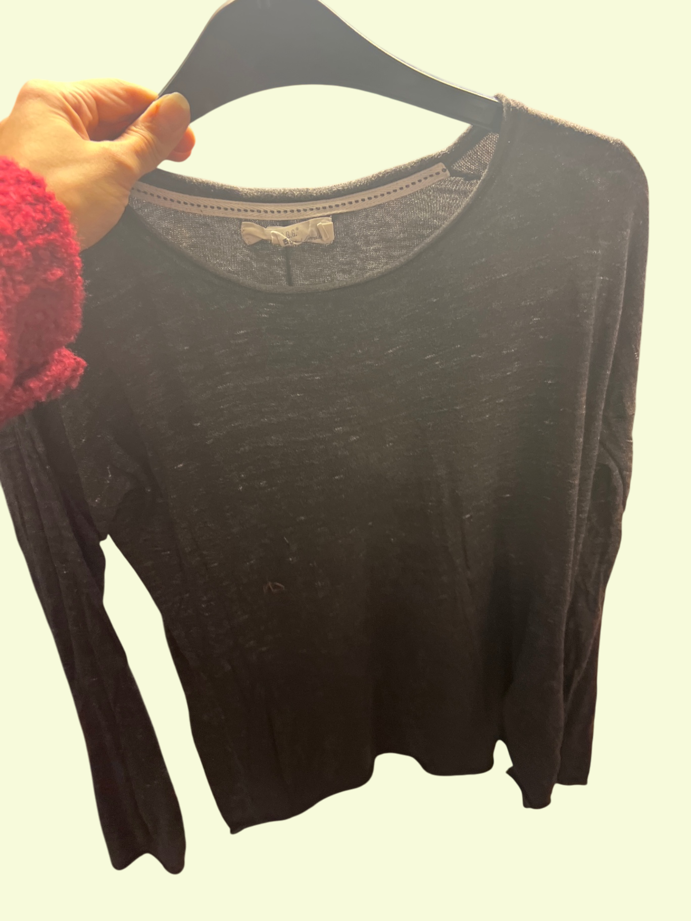 H&M Longsleeve Dunkelgrau Gr.: XS