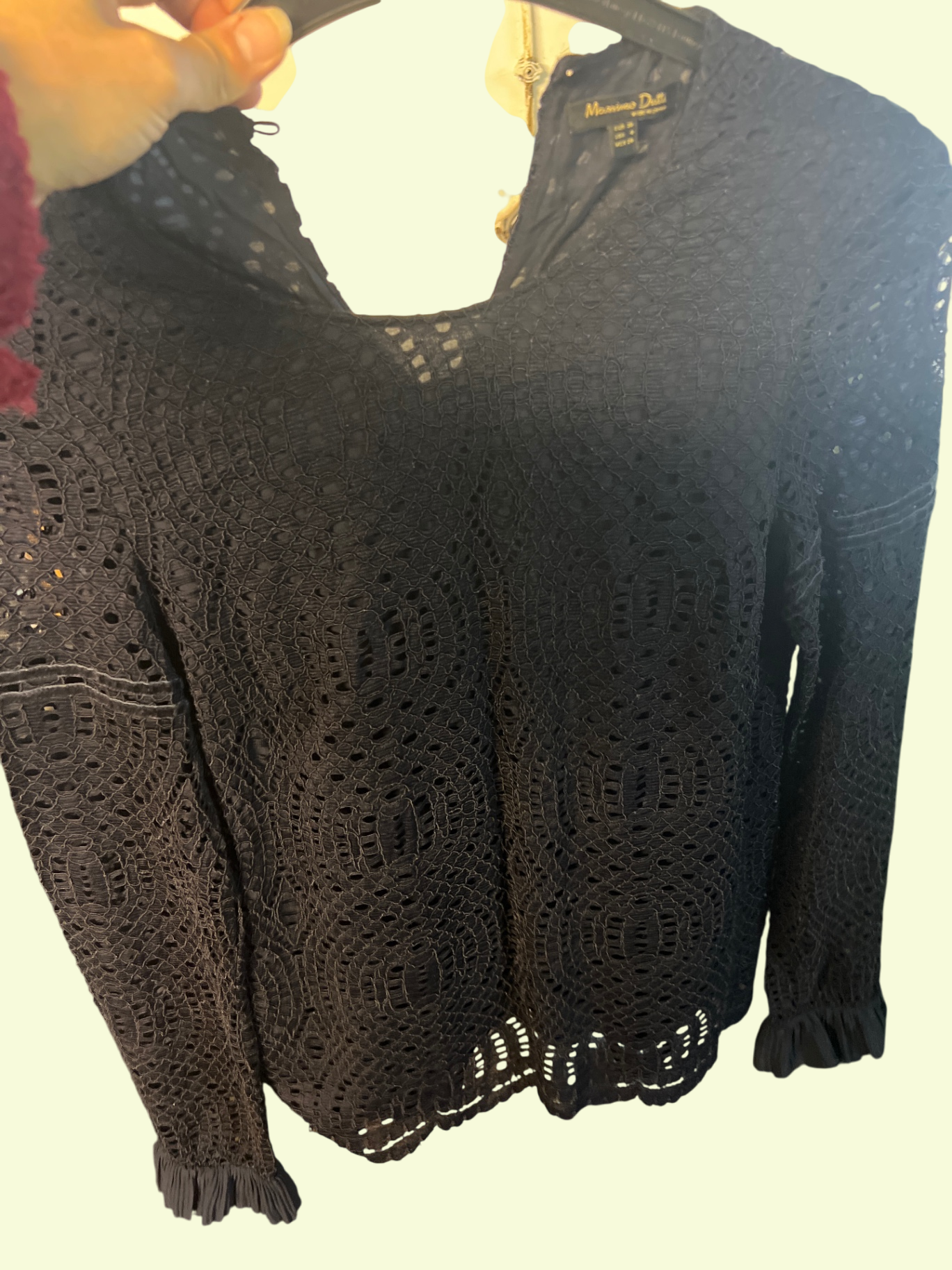 Massimo Dutti Bluse Schwarz Gr.: XS