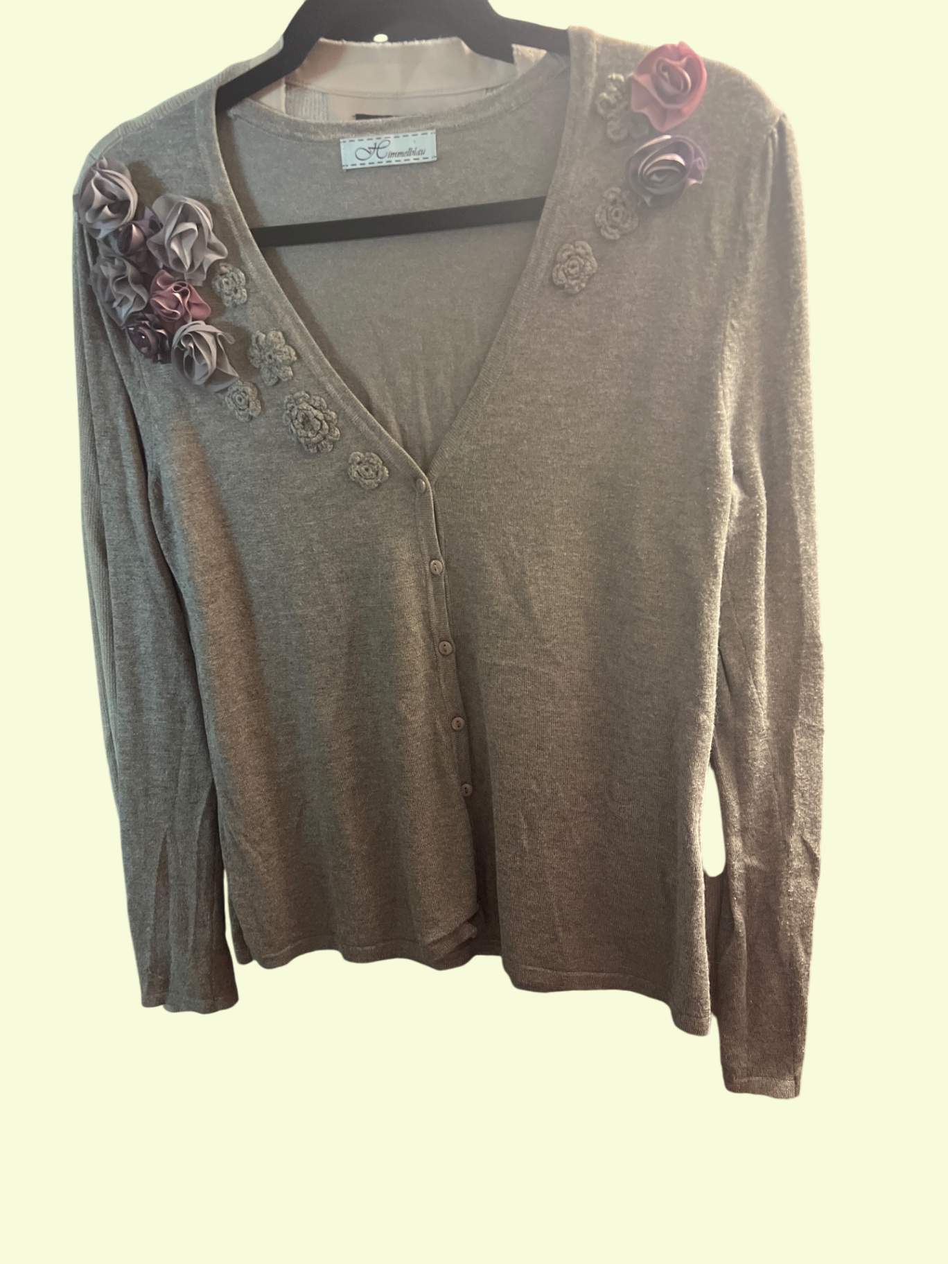 Himmelblau Strickjacke Grau Gr.: M