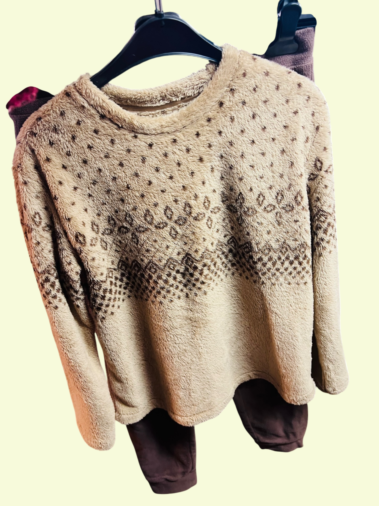 Jogginganzug 2 Teile Beige Braun Gr.: M/L