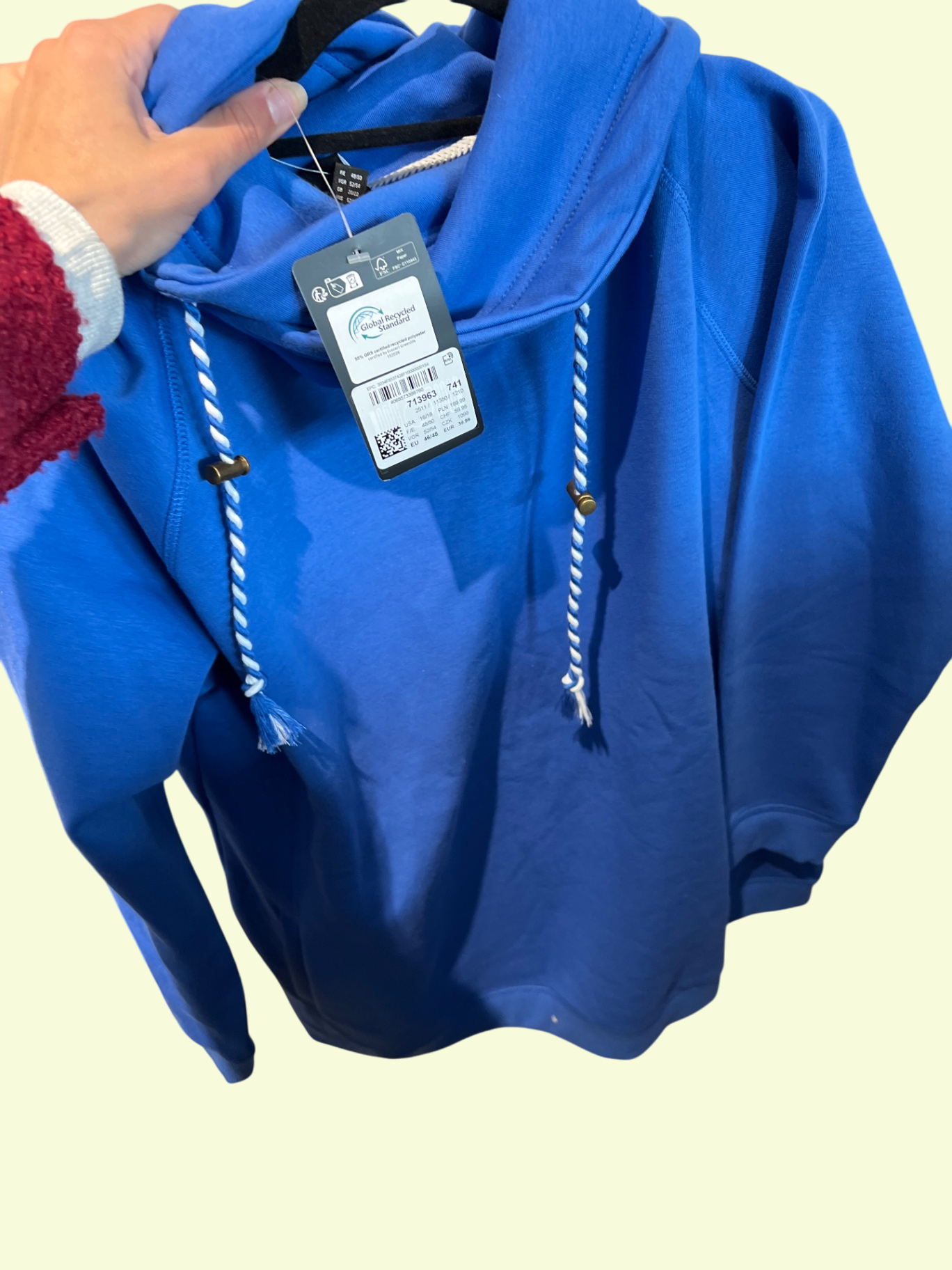 NEU Ulla Popken Hoodie Blau Gr.: 48