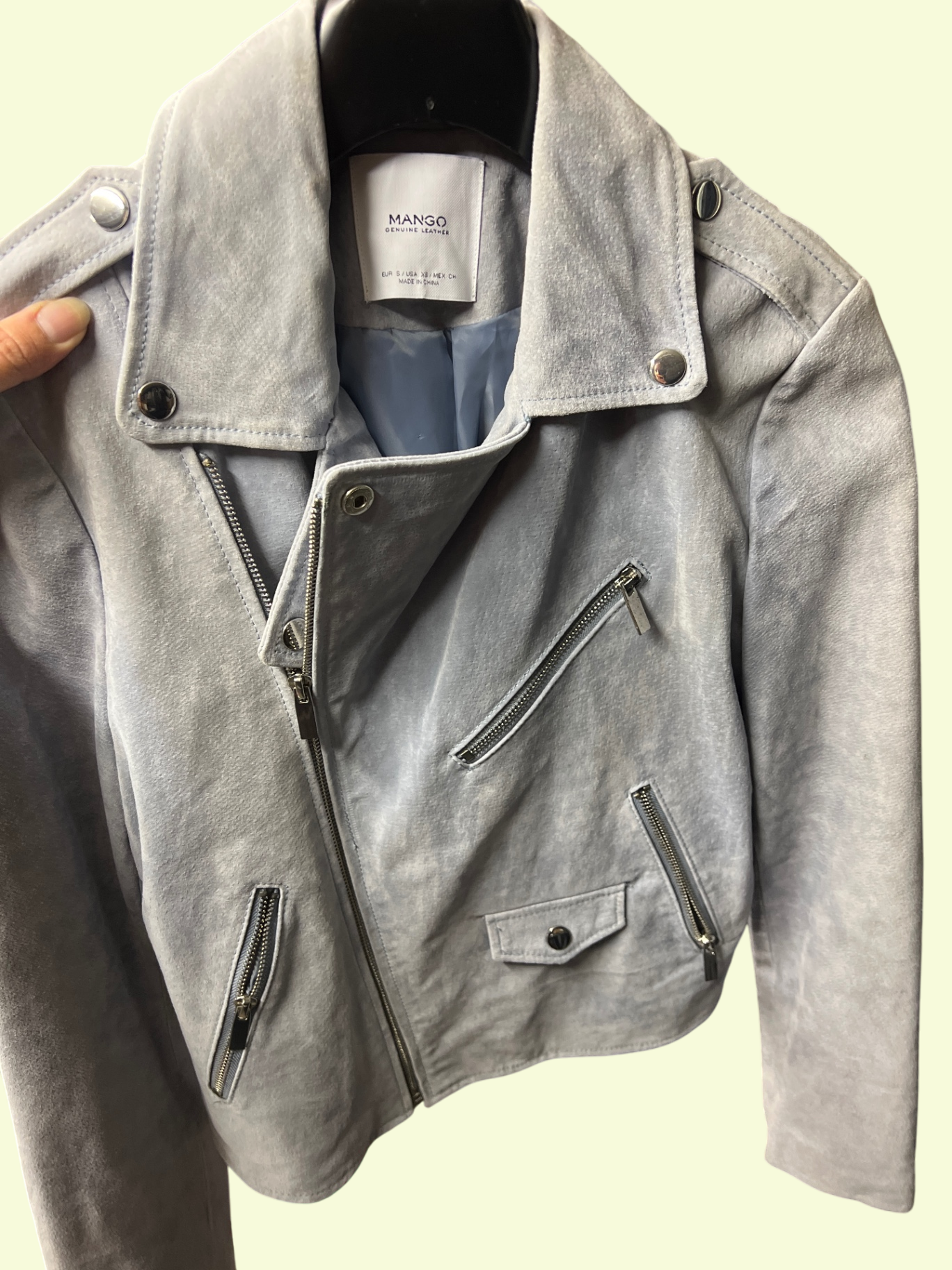 MANGO Jacke Grau Gr.: S