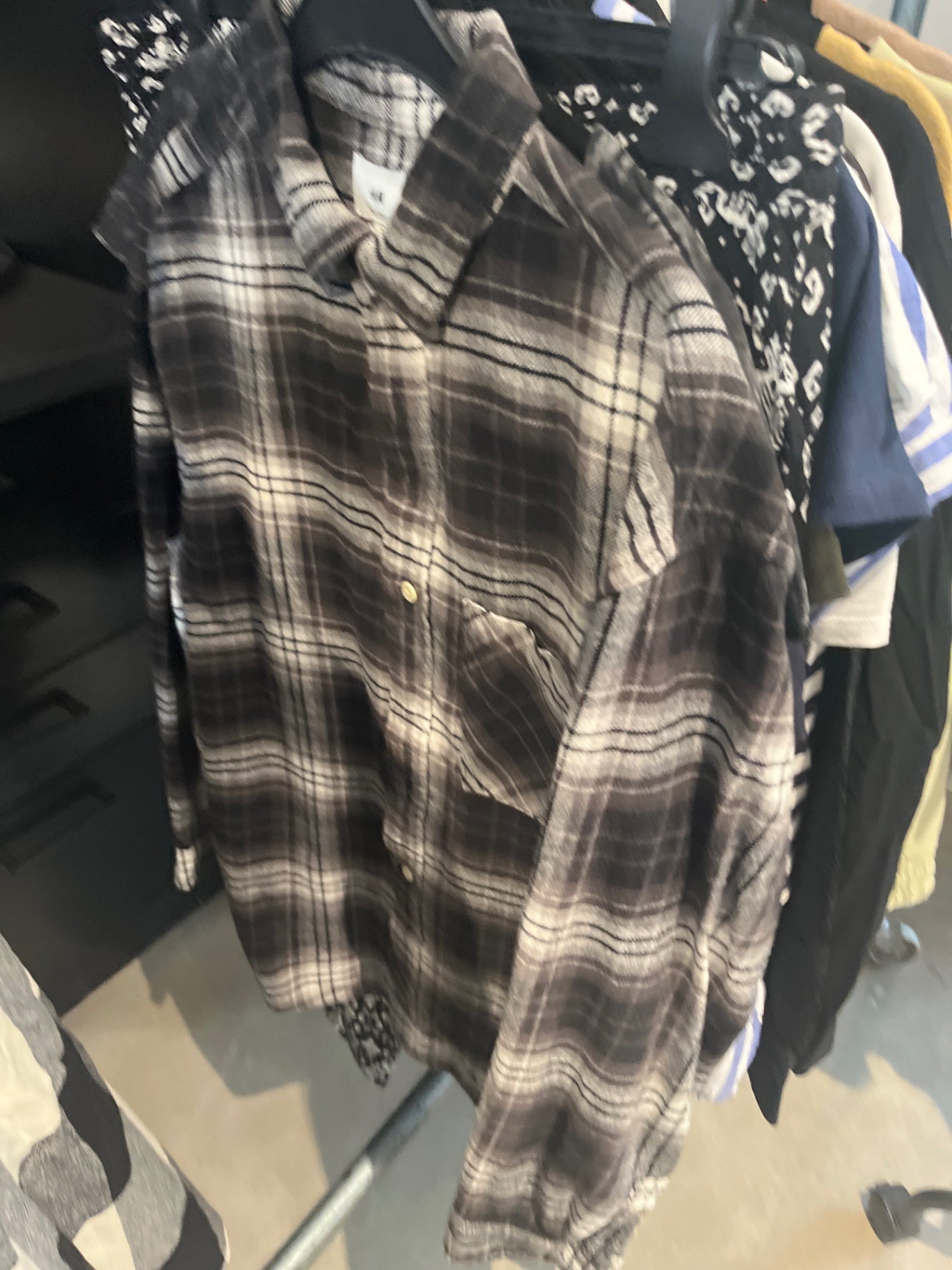 H&M Hemd Kariert braun weiß Gr.: L