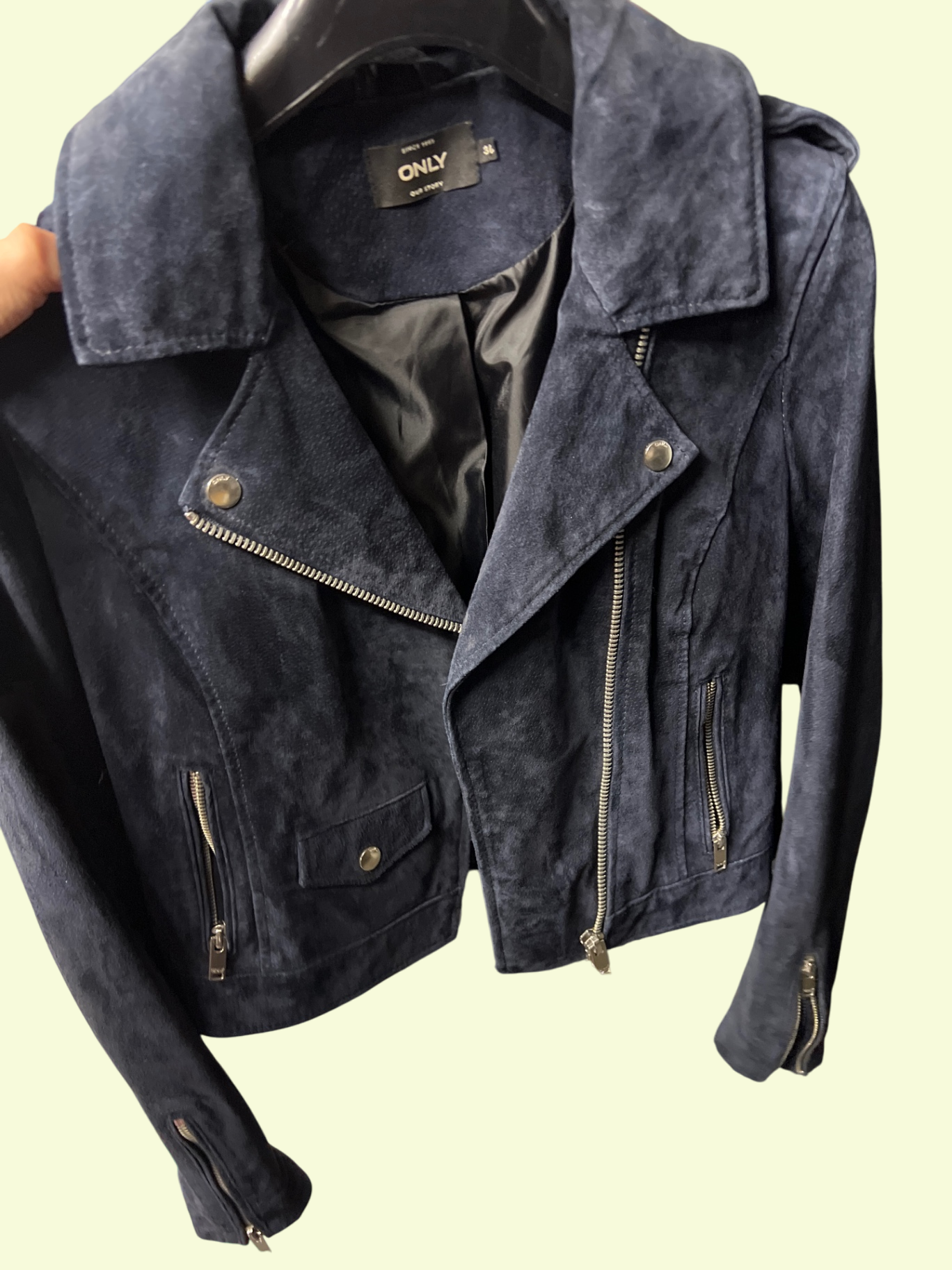 ONLY Lederjacke Schwarz Gr.: S
