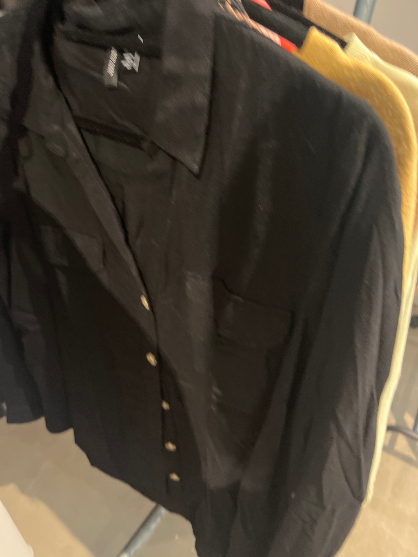 VeroModa Hemd Schwarz 