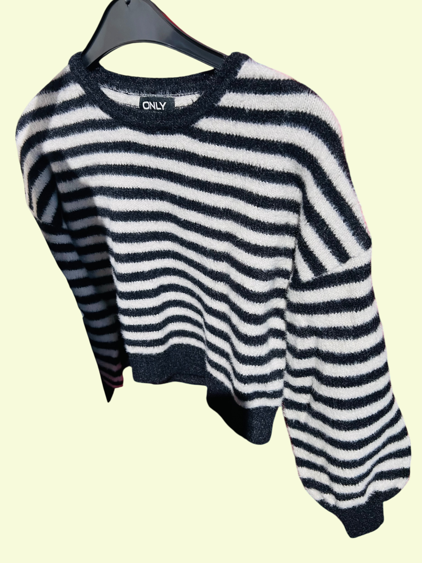 ONLY Pullover Schwarz-Weiß Gr.: XS