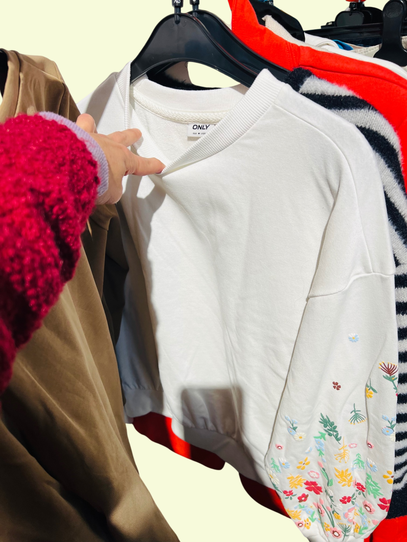 ONLY Sweatshirt Weiß Gr.: XS
