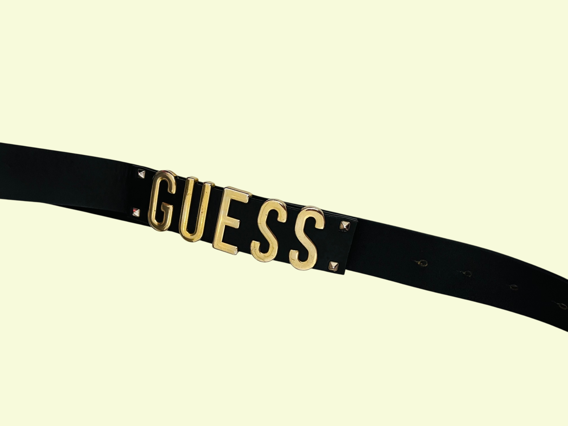 Guess Gürtel Schwarz Gold 
