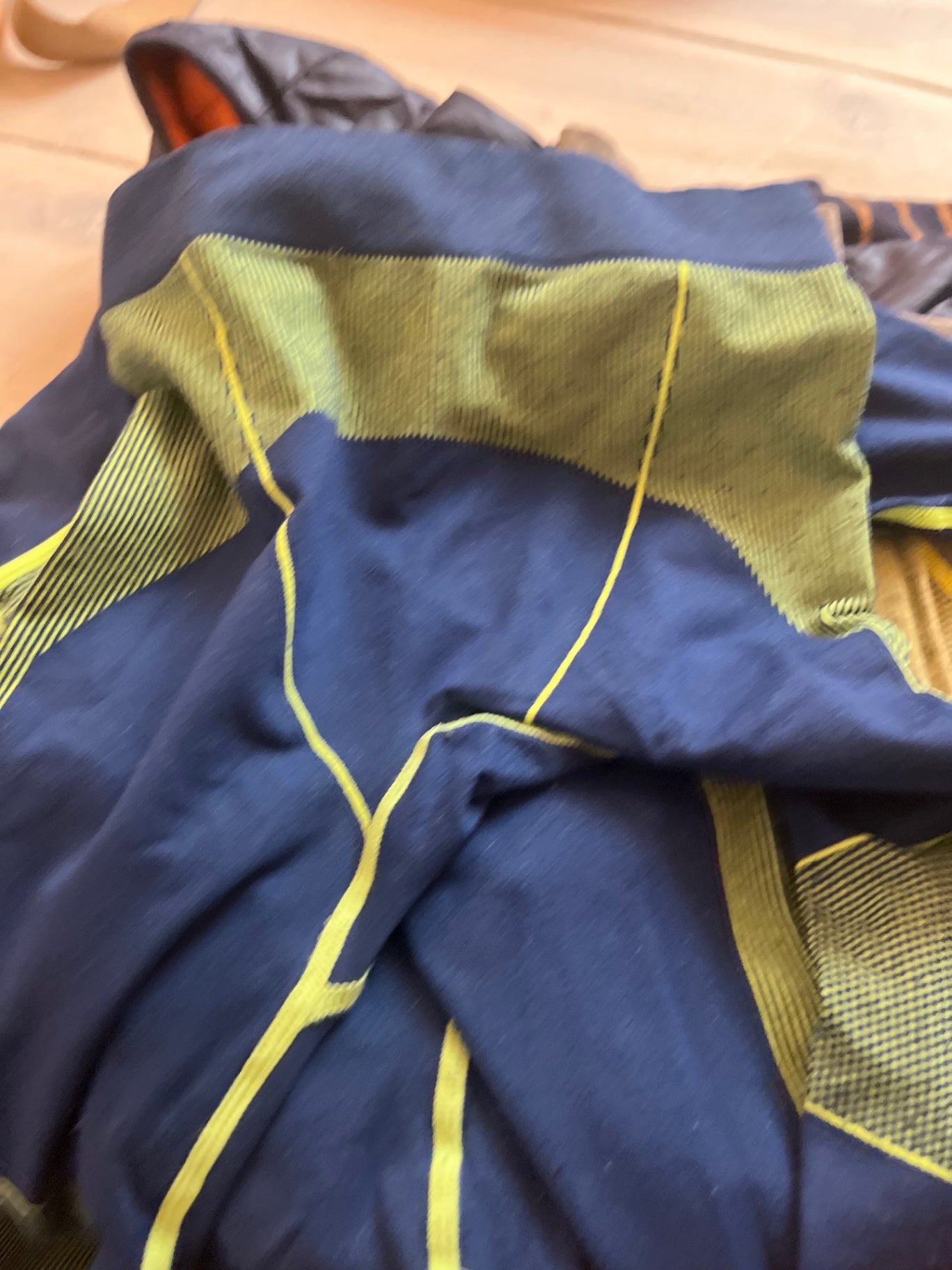 Thermo Leggings Blau, Gelb