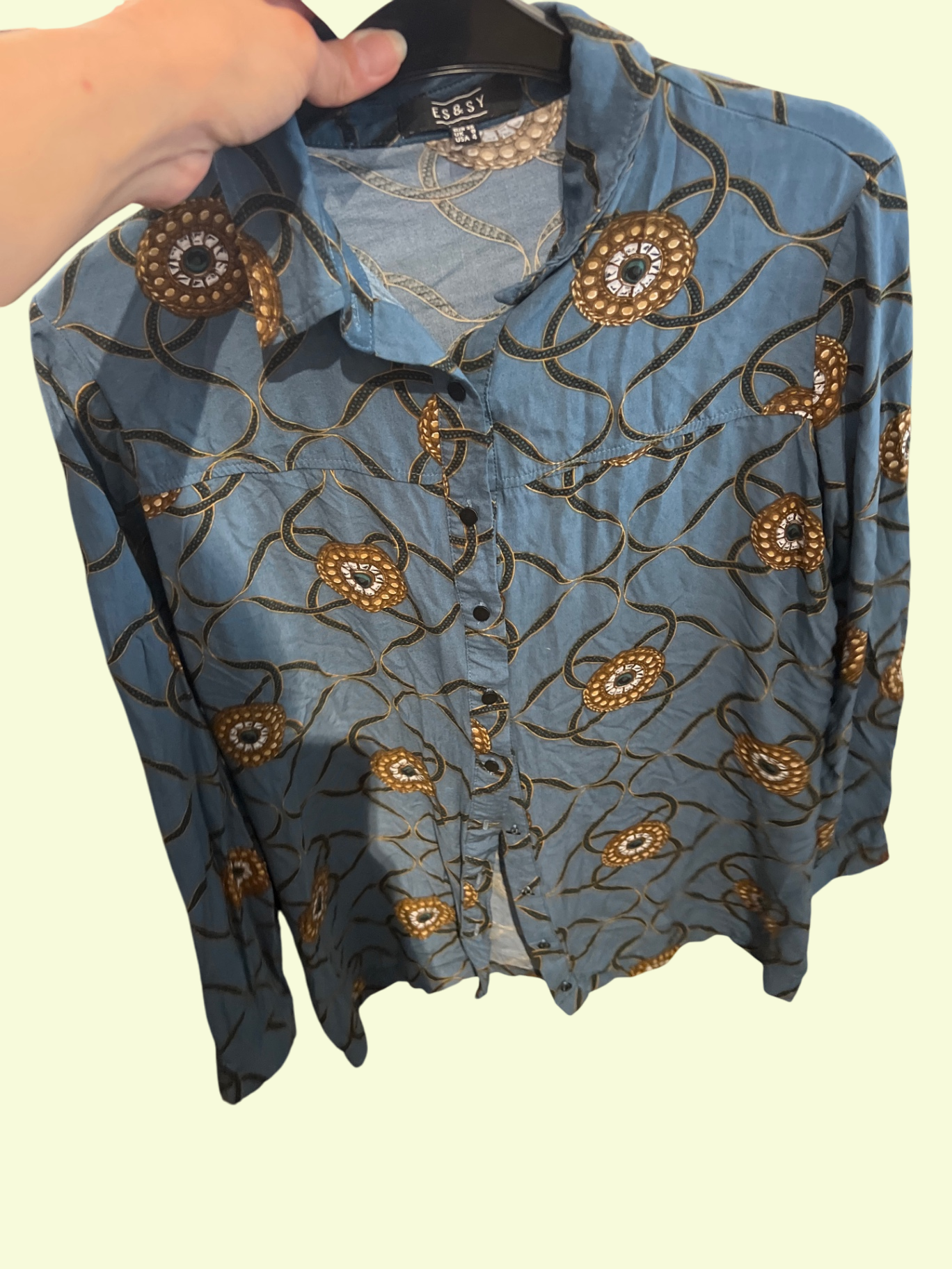 Es&Sy Bluse Blau Gr.: S