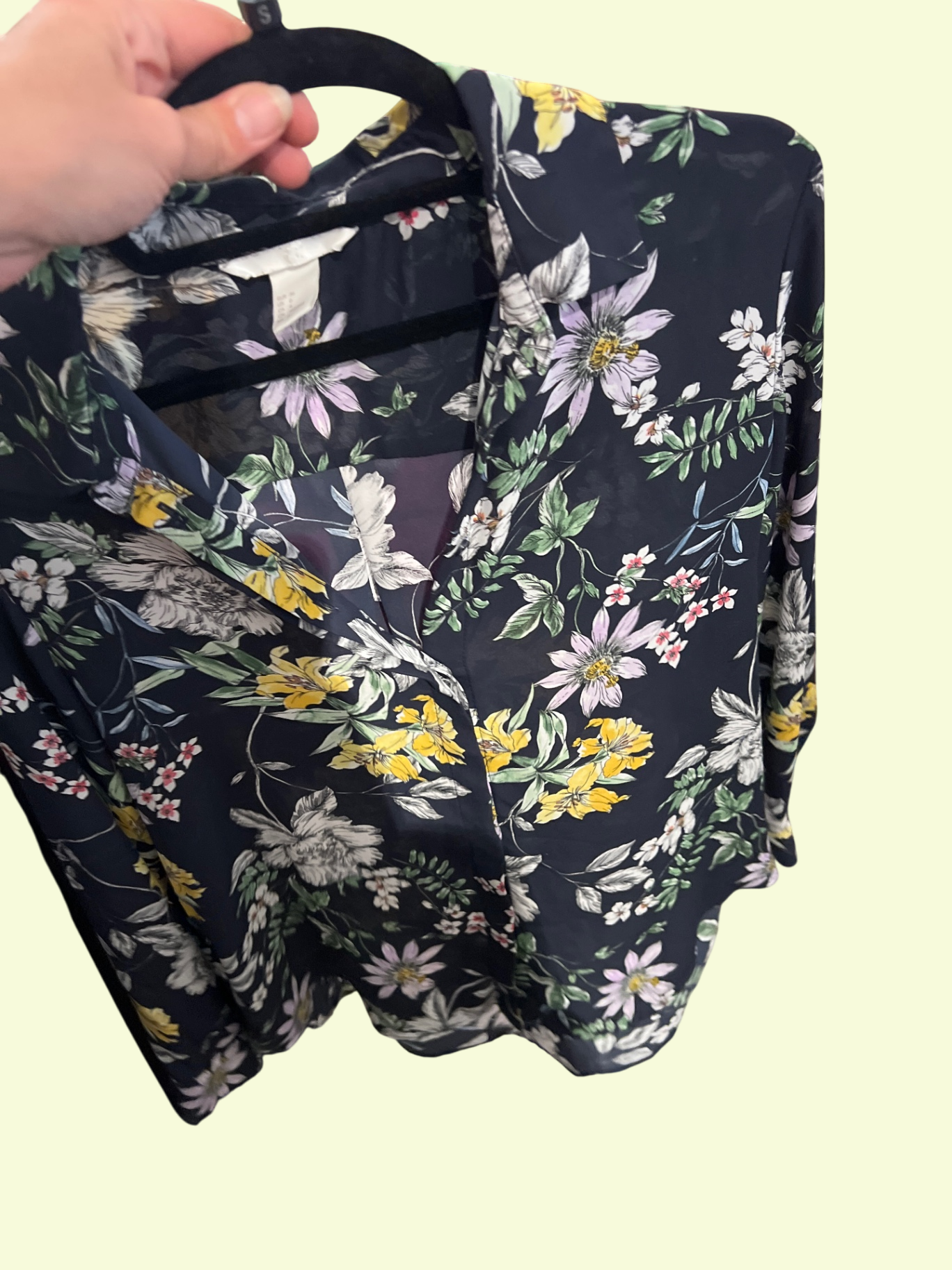 H&M Bluse Dunkelblau Gr.: S