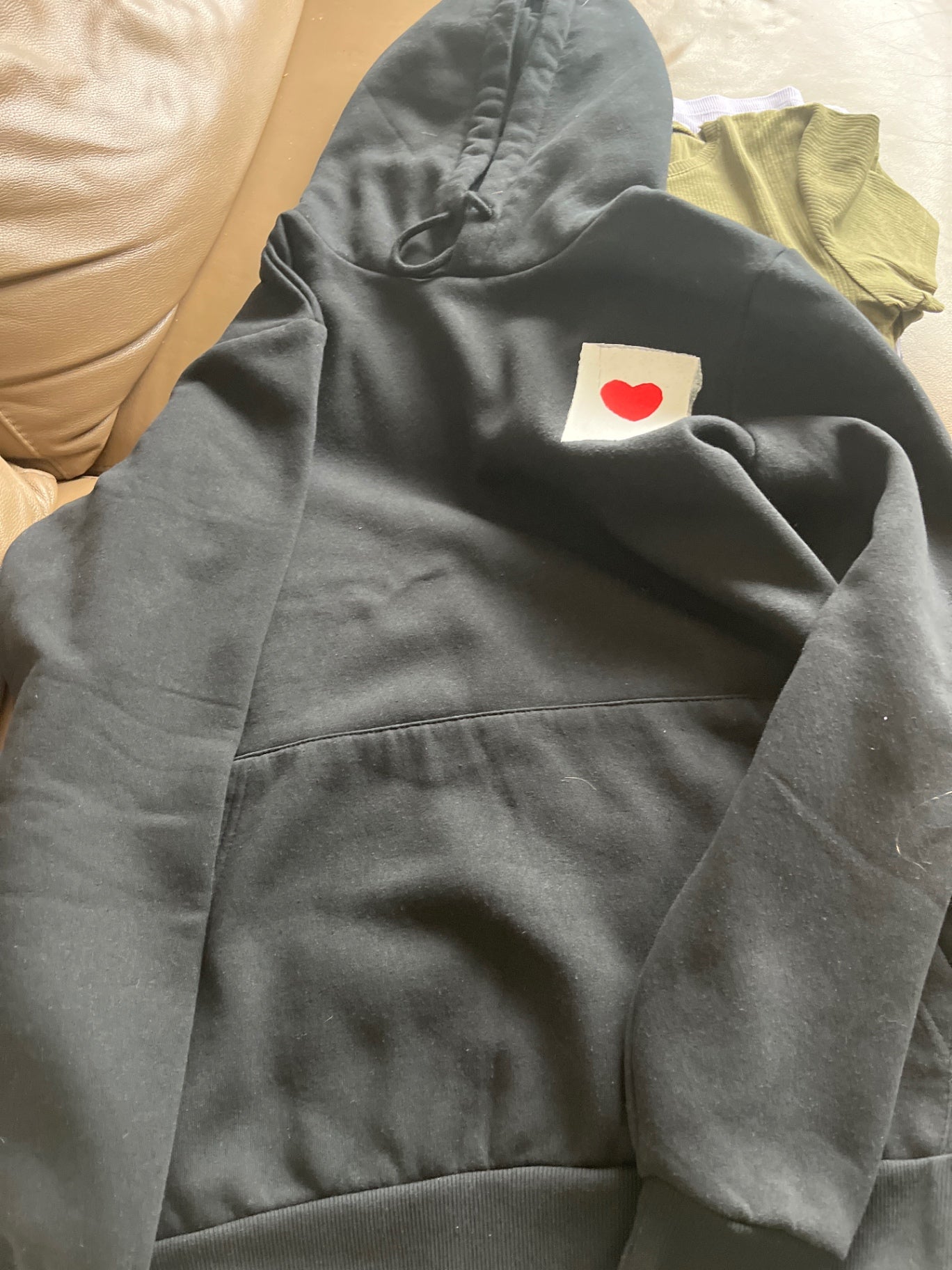 Smog Hoodie Schwarz, Herz Gr.: Xs