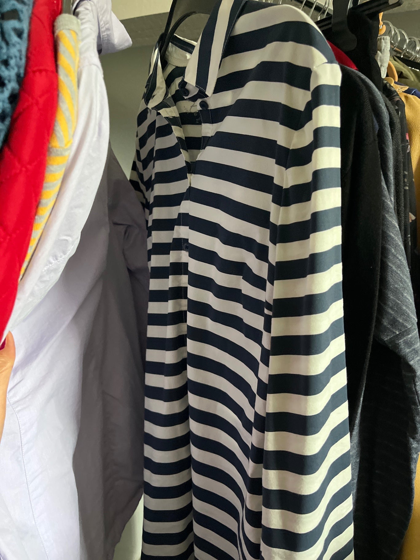 EDC by Esprit Bluse Blau und Weiß gestreift Gr.: M