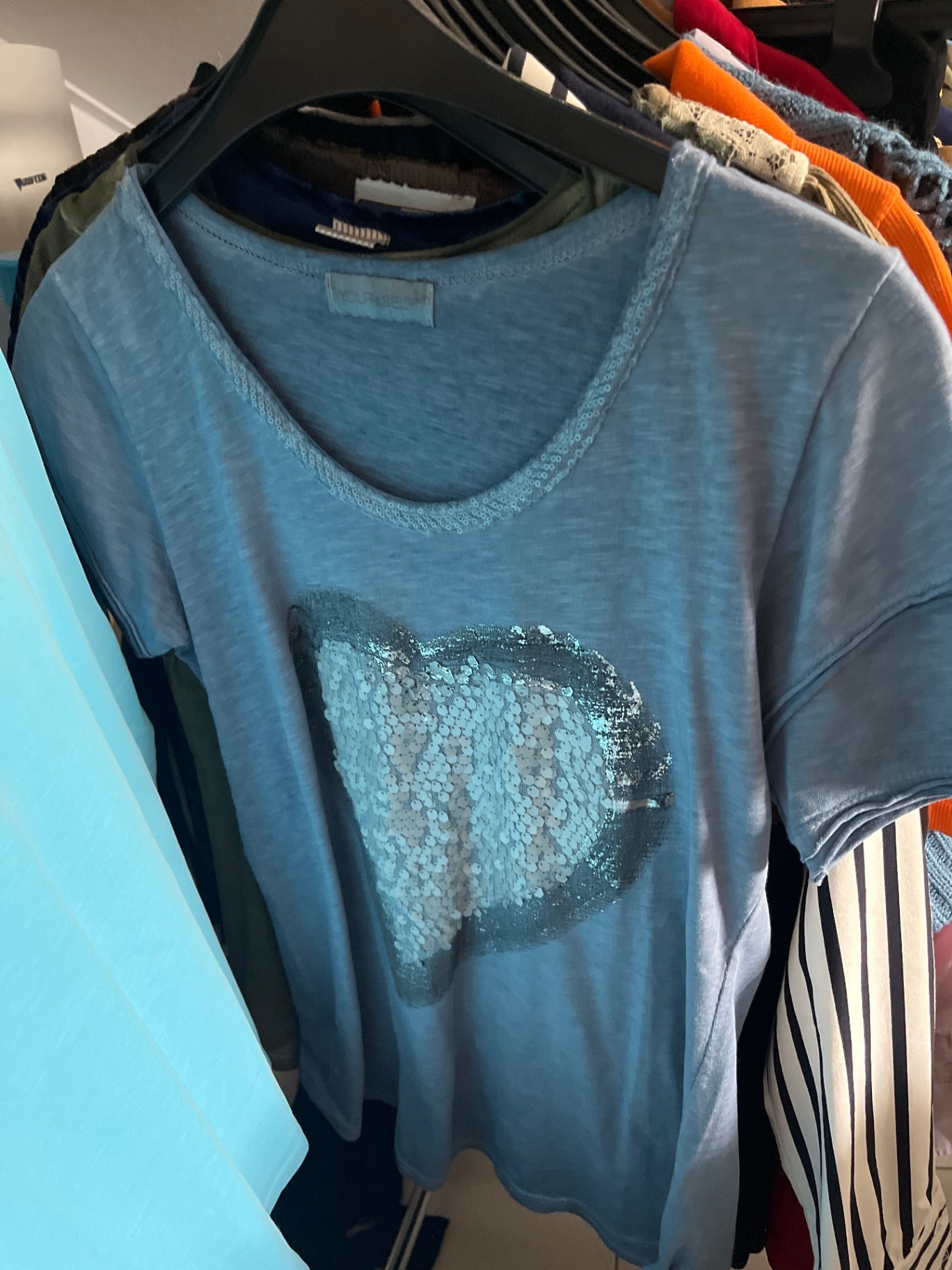Your&Self Top Blau herz Gr.: M