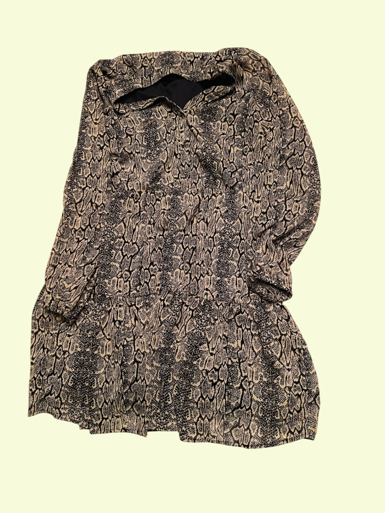 Object Blusenkleid Beige Schwarz Gr.: M