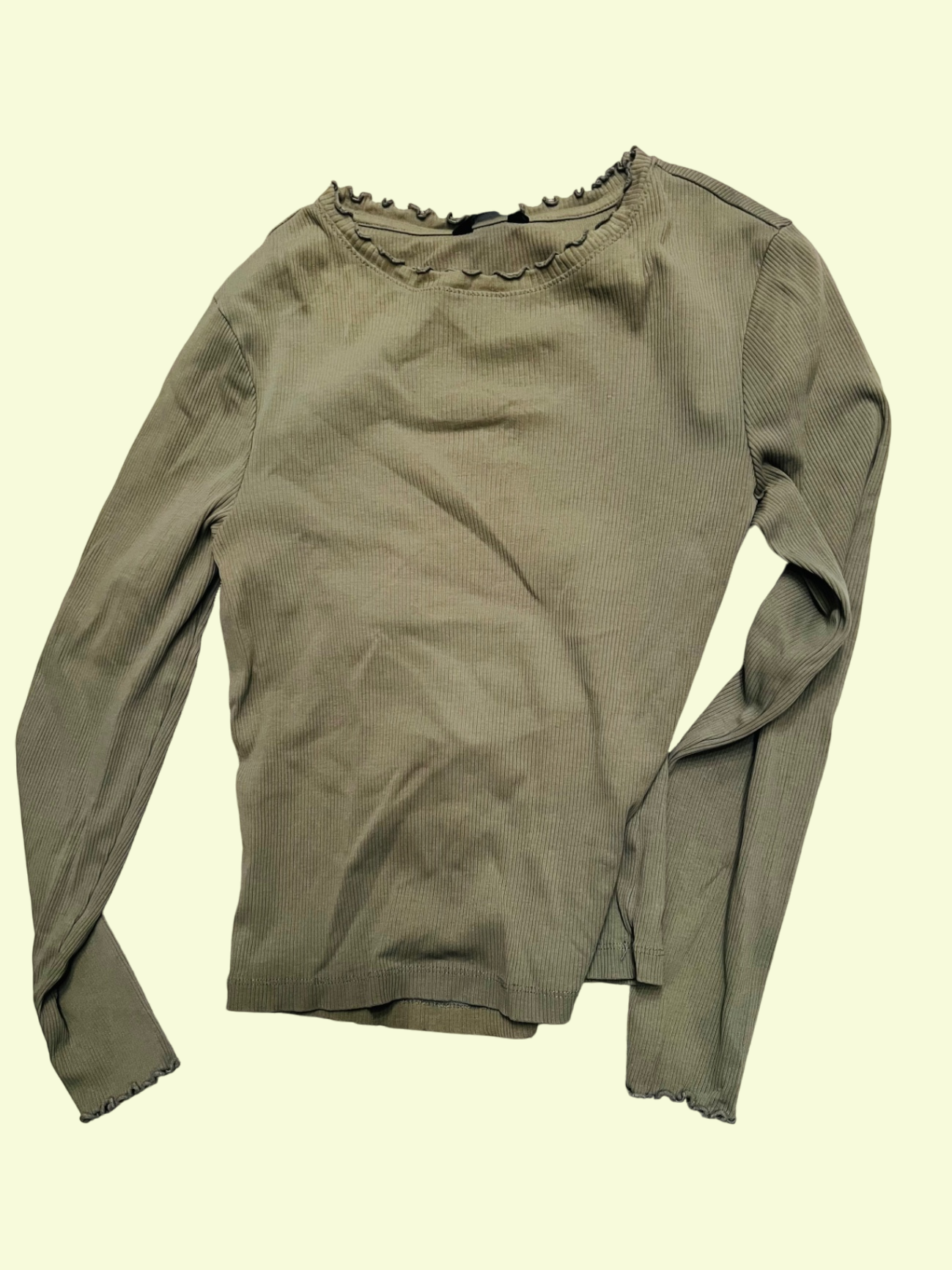 New Look Langarmshirt Grün Gr.: L