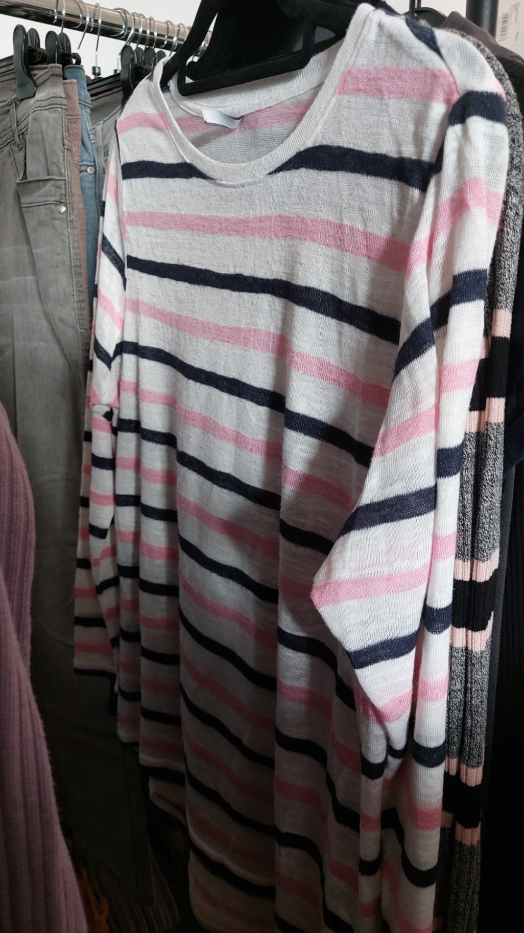 ONLY Langarmshirt Weiß, Pink, Blau Gr.: L